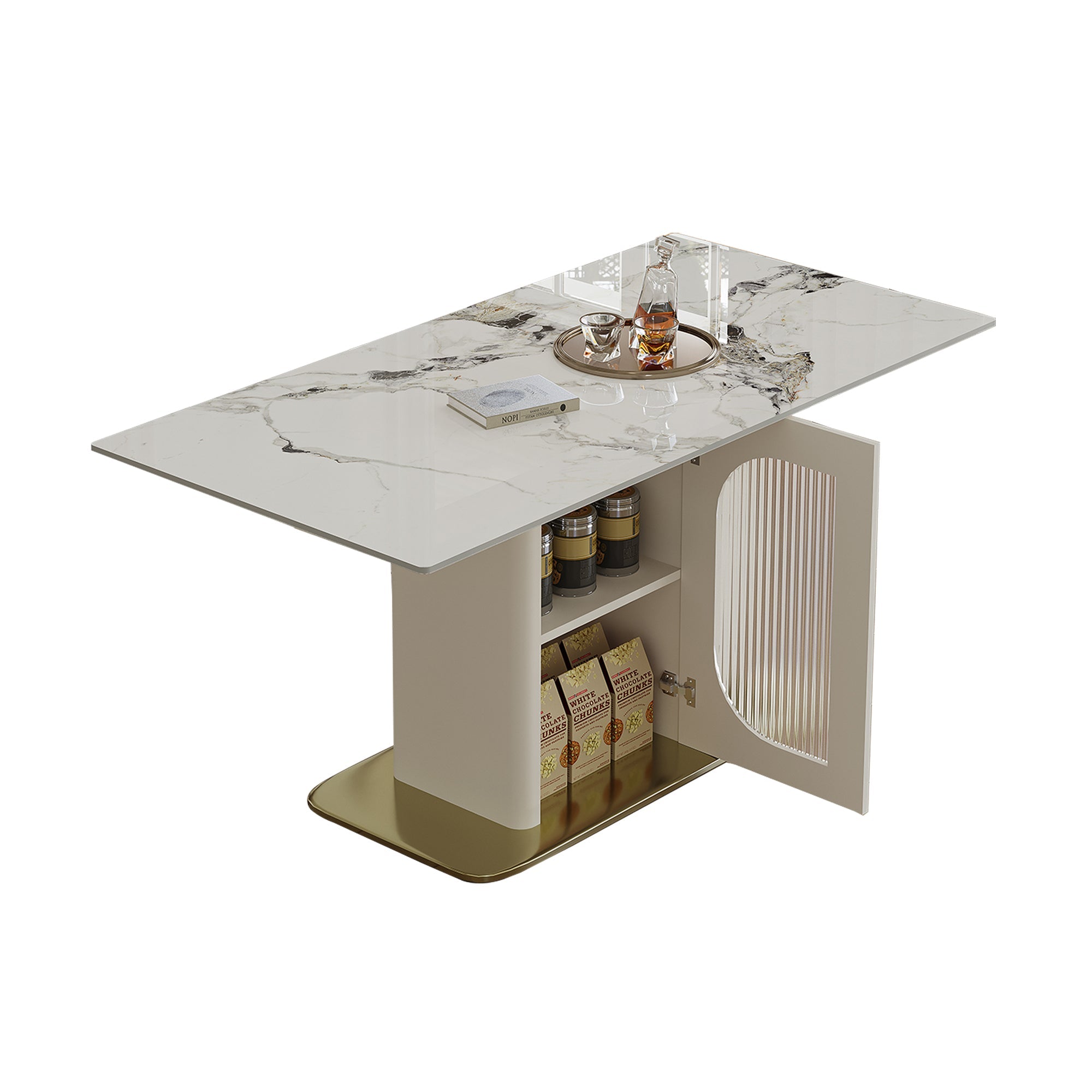 63' Modern Dining Table for 4-6 People