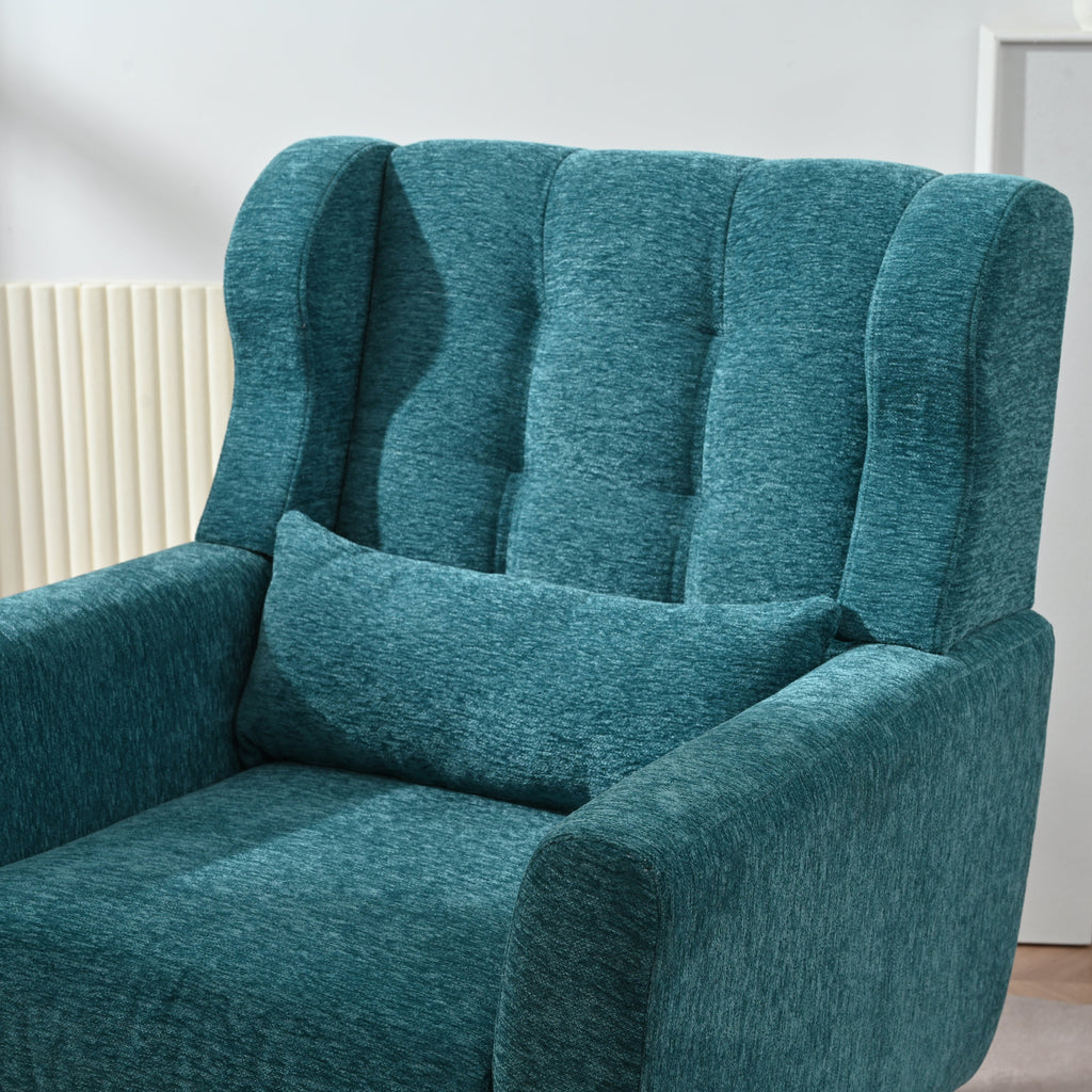Mid-Century Chenille Accent Chair – Comfy Reading Chair with Lounge Style