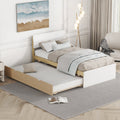 Modern Twin Bed Frame for White High Gloss Headboard and Footboard
