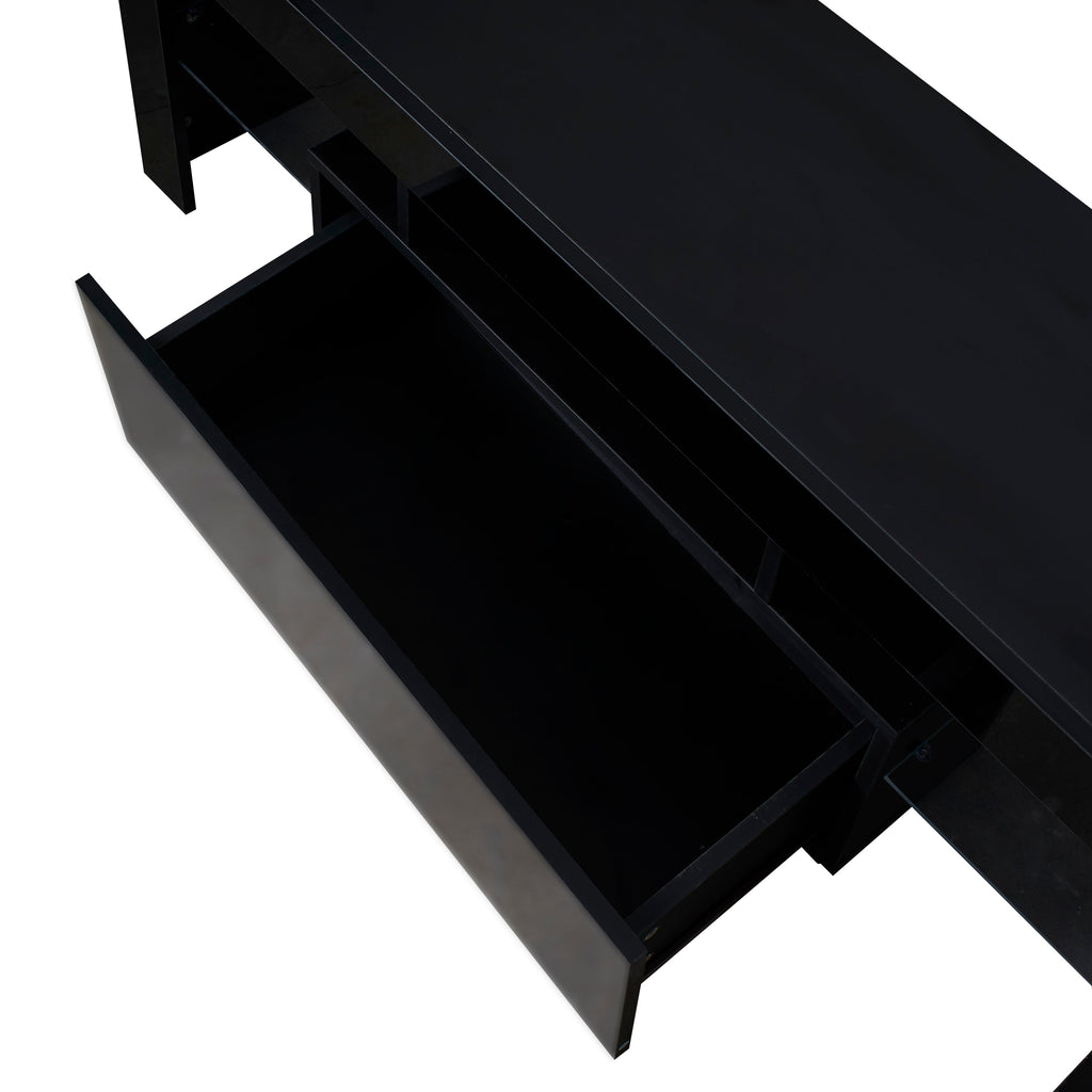 51" Black TV Stand with LED RGB Lights