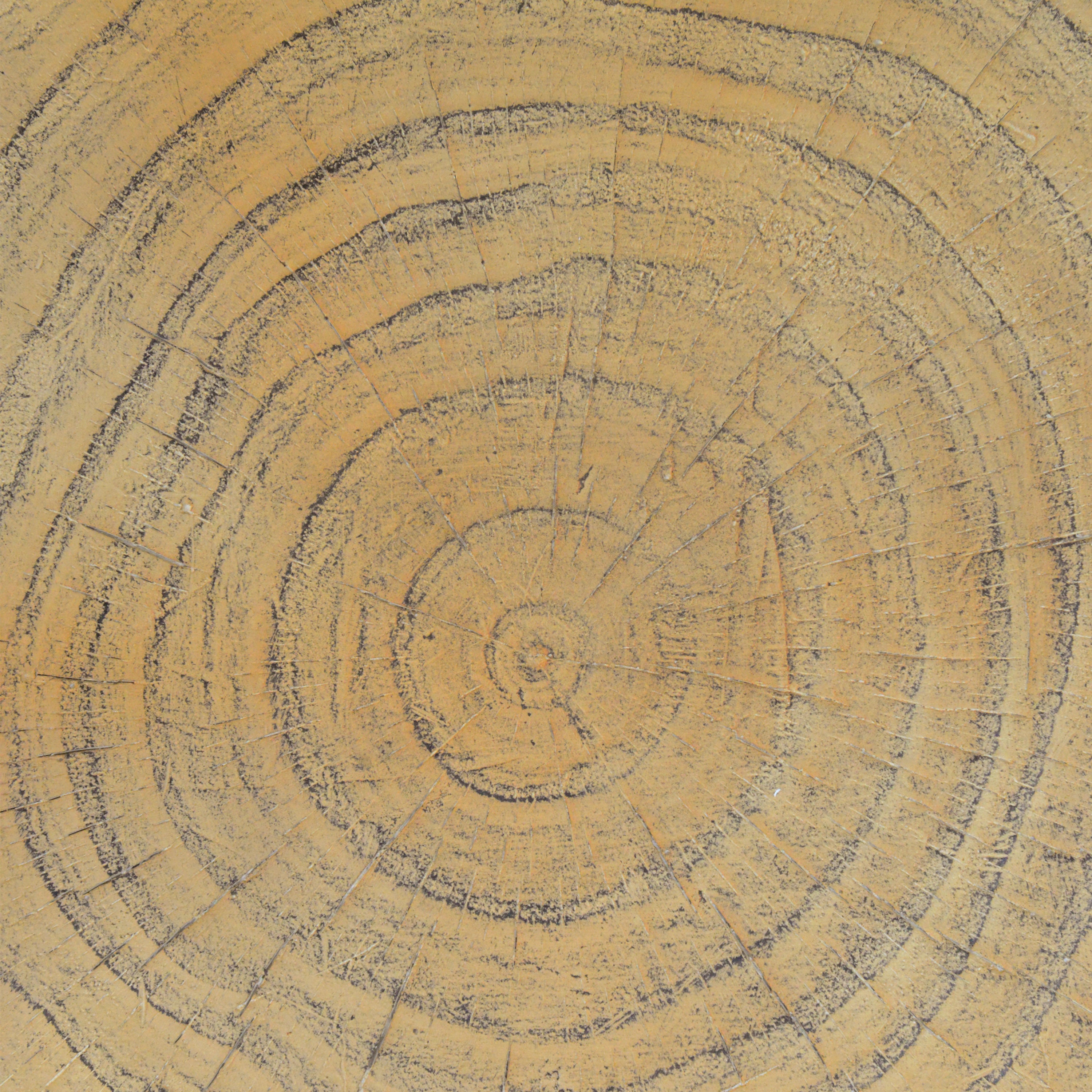 Twist Shape Side Table with Wood-like Texture