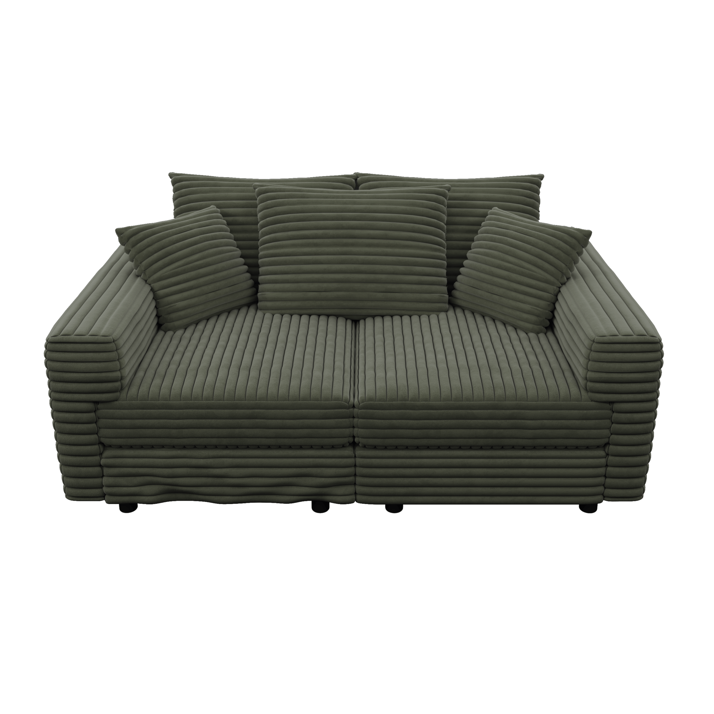 82.7' Modern Comfy Cloud Couch Sofa with Soft Pillows + Ottomans Option