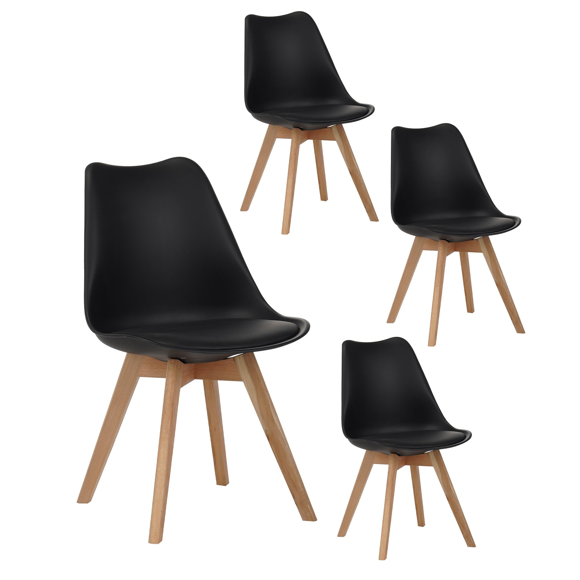 Medieval Modern Style Dining Chairs (Set of Four)
