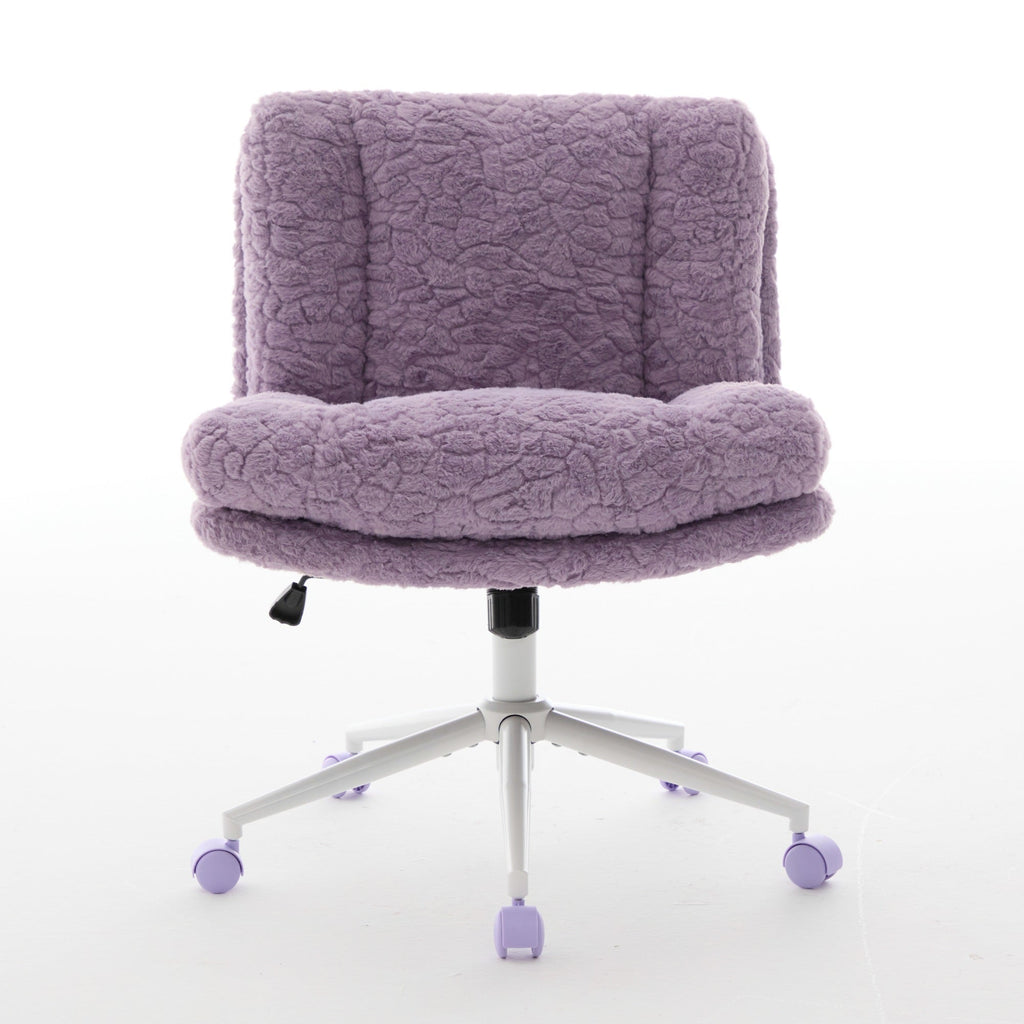 W26.4 inch Wider Artificial Rabbit Hair Home Office Chair