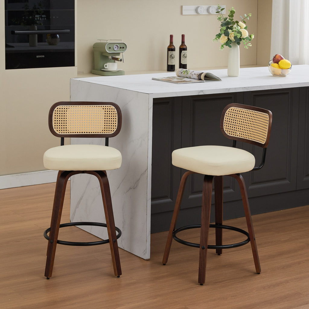 2Pcs Counter Height Bar Stools