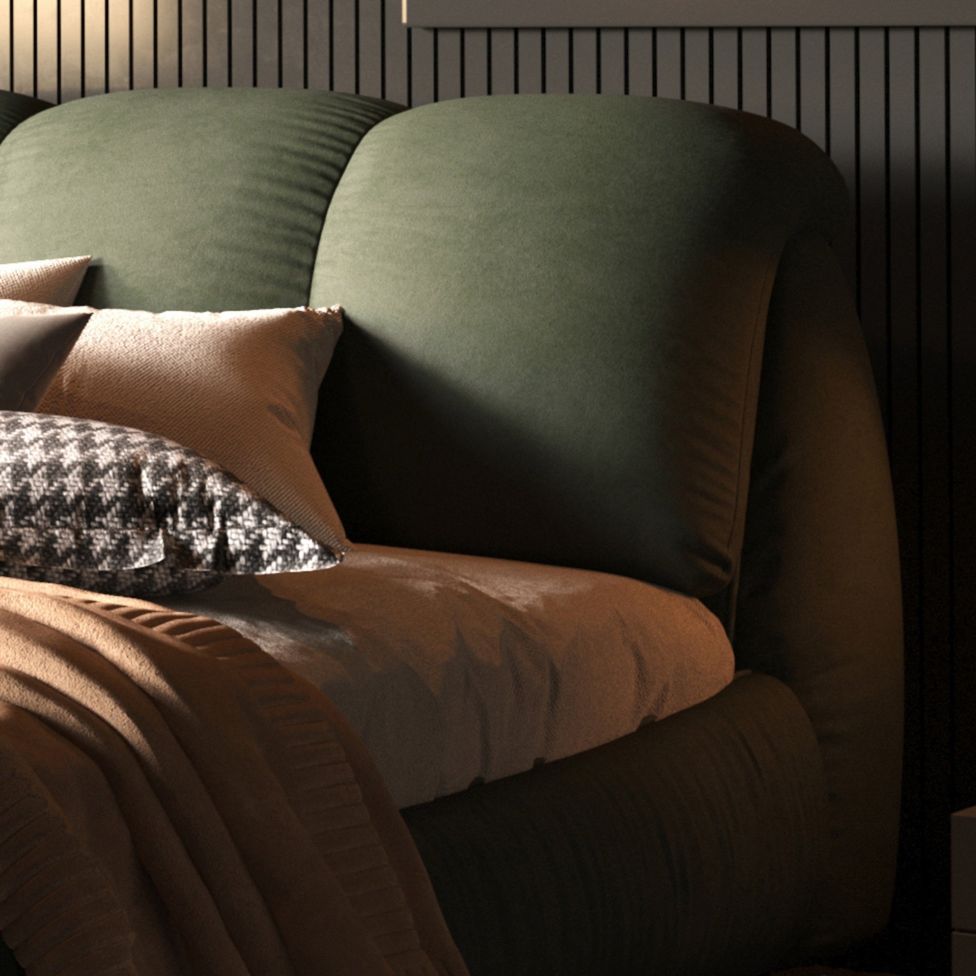 King/Queen Size Luxury Upholstered Platform Bed