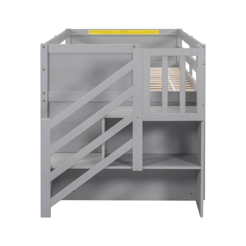 Solid Wood Twin Size Low Loft Bed