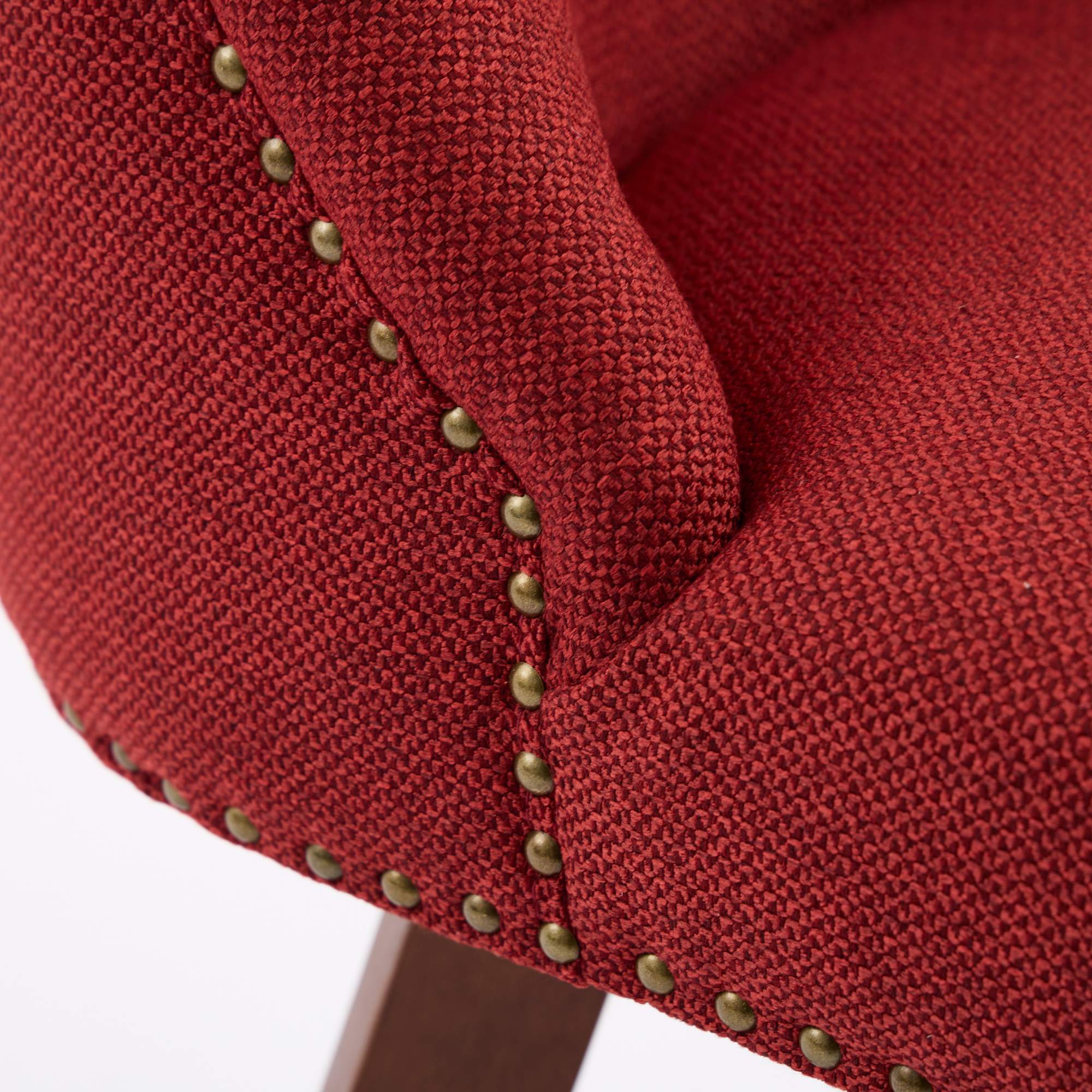 Upholstered Swivel Counter Height Bar Stools with Nailhead Trim (Set of 2)