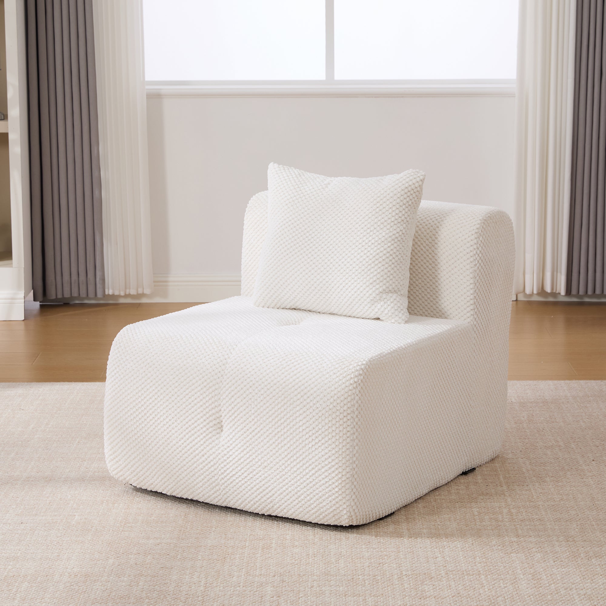31' Modular Cloud Boneless Accent Chair with Ottoman Set