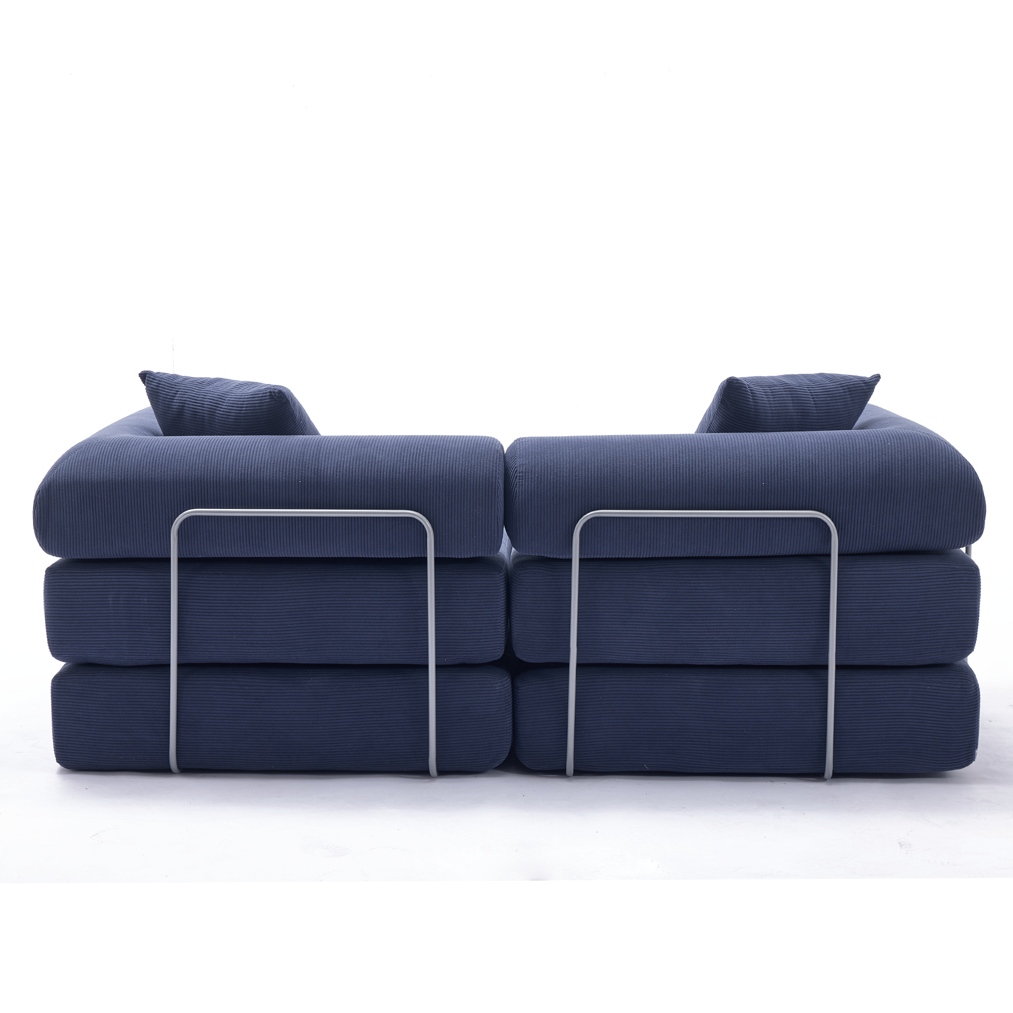 2 Seat Convertible Couch Folding Mattress Couch Sofa Bed