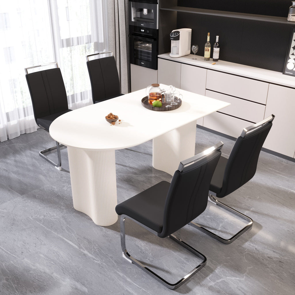 63 ' Medieval Modern MDF Dining Room Set