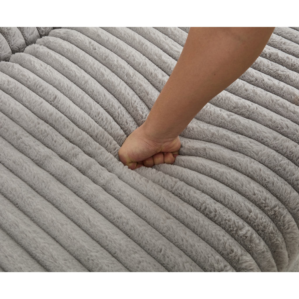 47.7'' Oversized Corduroy Chaise Longue with Ottoman