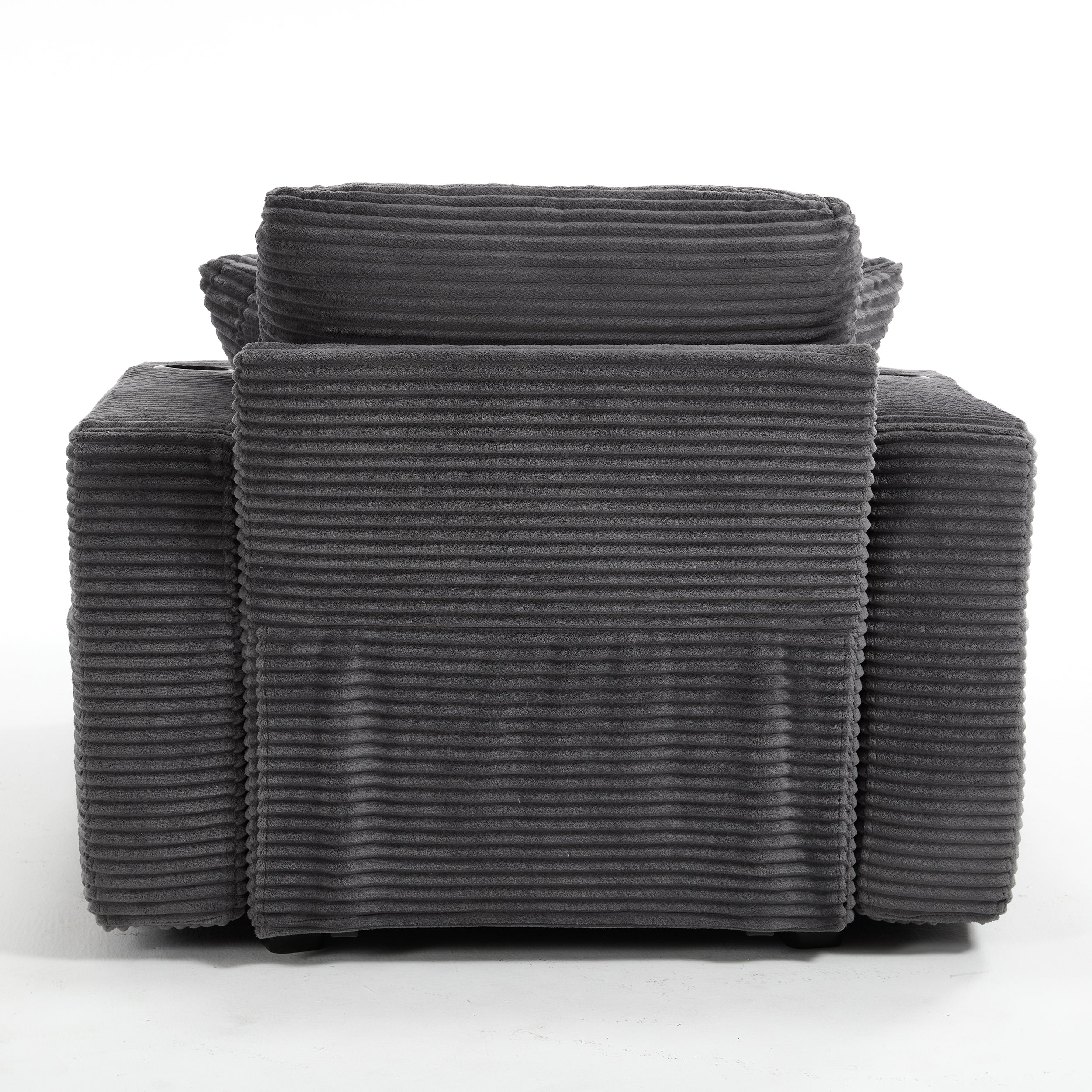 Corduroy Upholstered Chaise Lounge Sofa