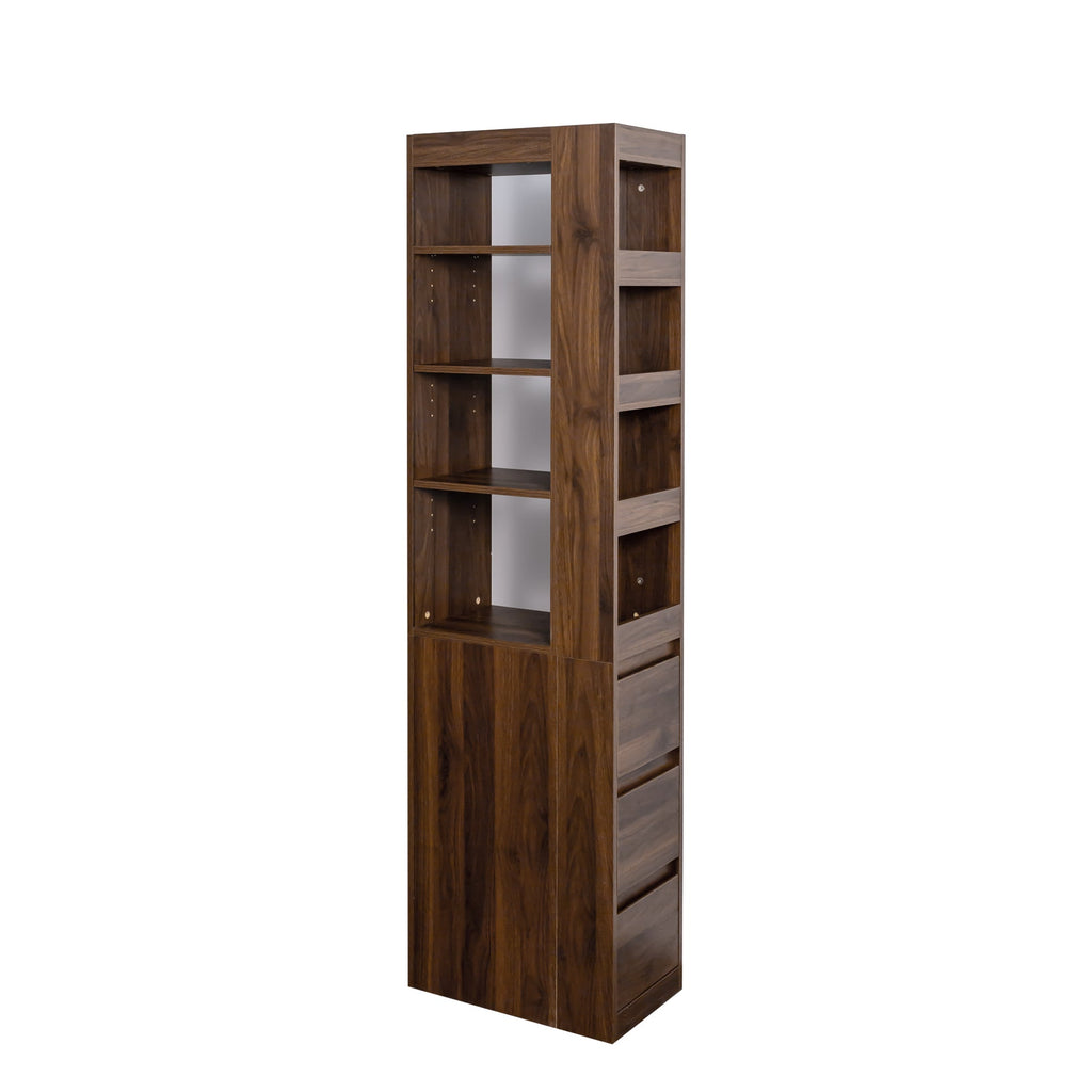 70.87' H Modern Wooden Tall Bookshelf Bookcase