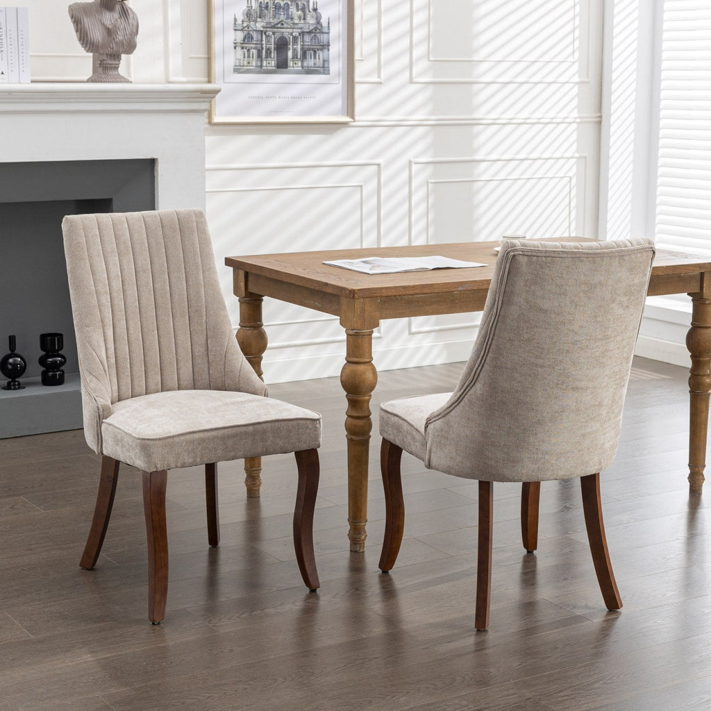 Rayon Cloth Flocking Velvet/Linen Dining Chairs (Set of 2)