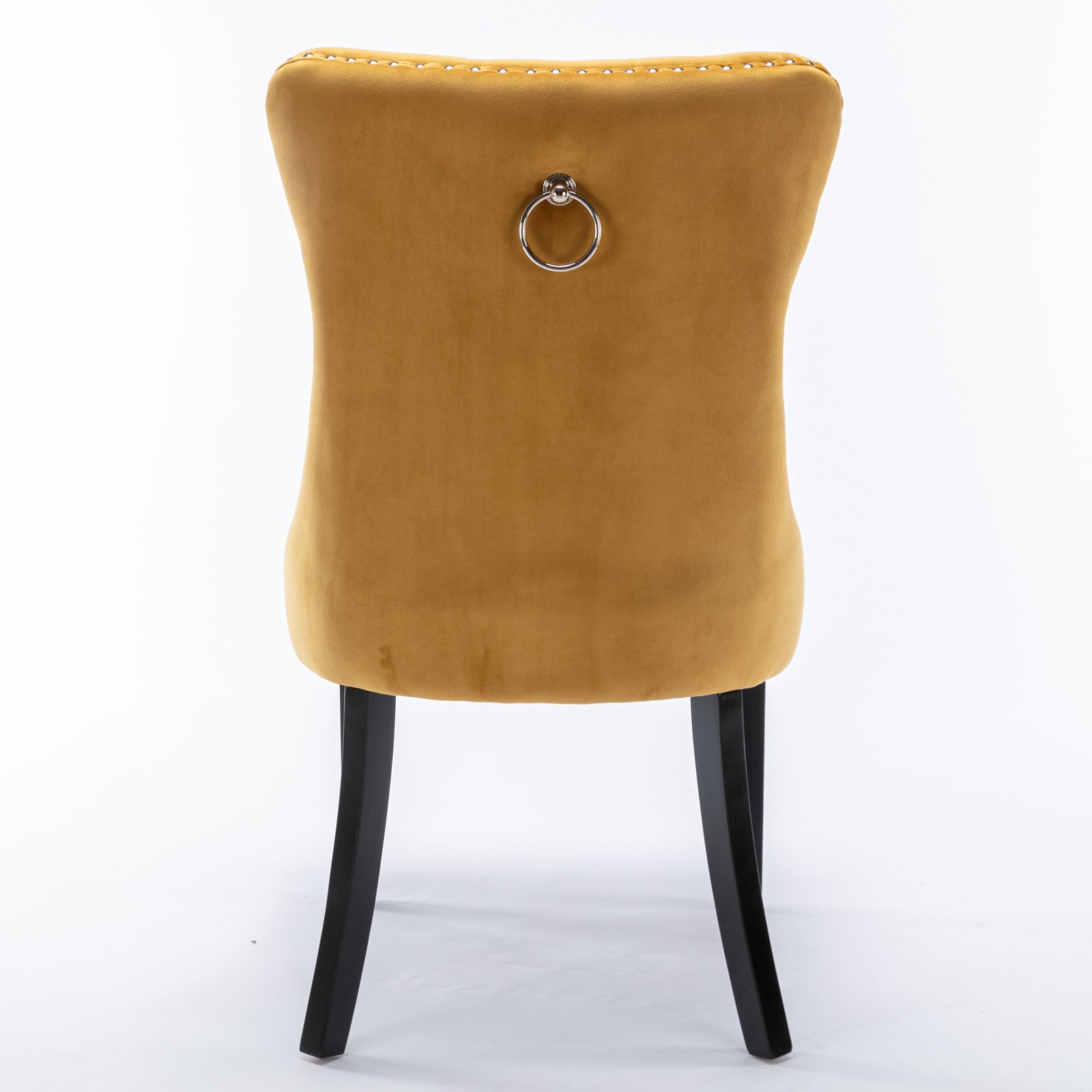 Modern High-end Tufted Solid Wood Velvet Dining Chair(Set of 2)