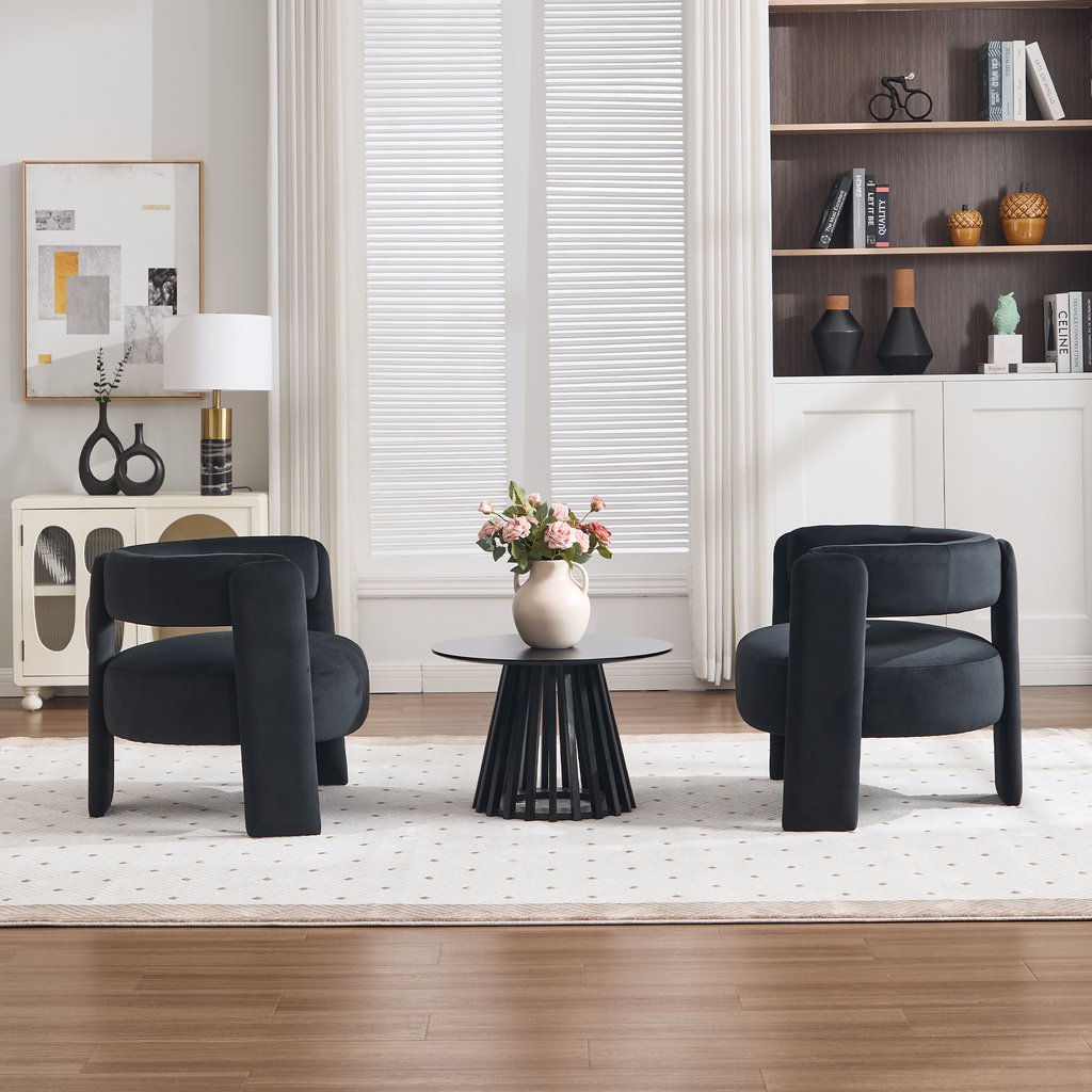 Mid-Century Velvet Comfy Single Sofa Accent Chair