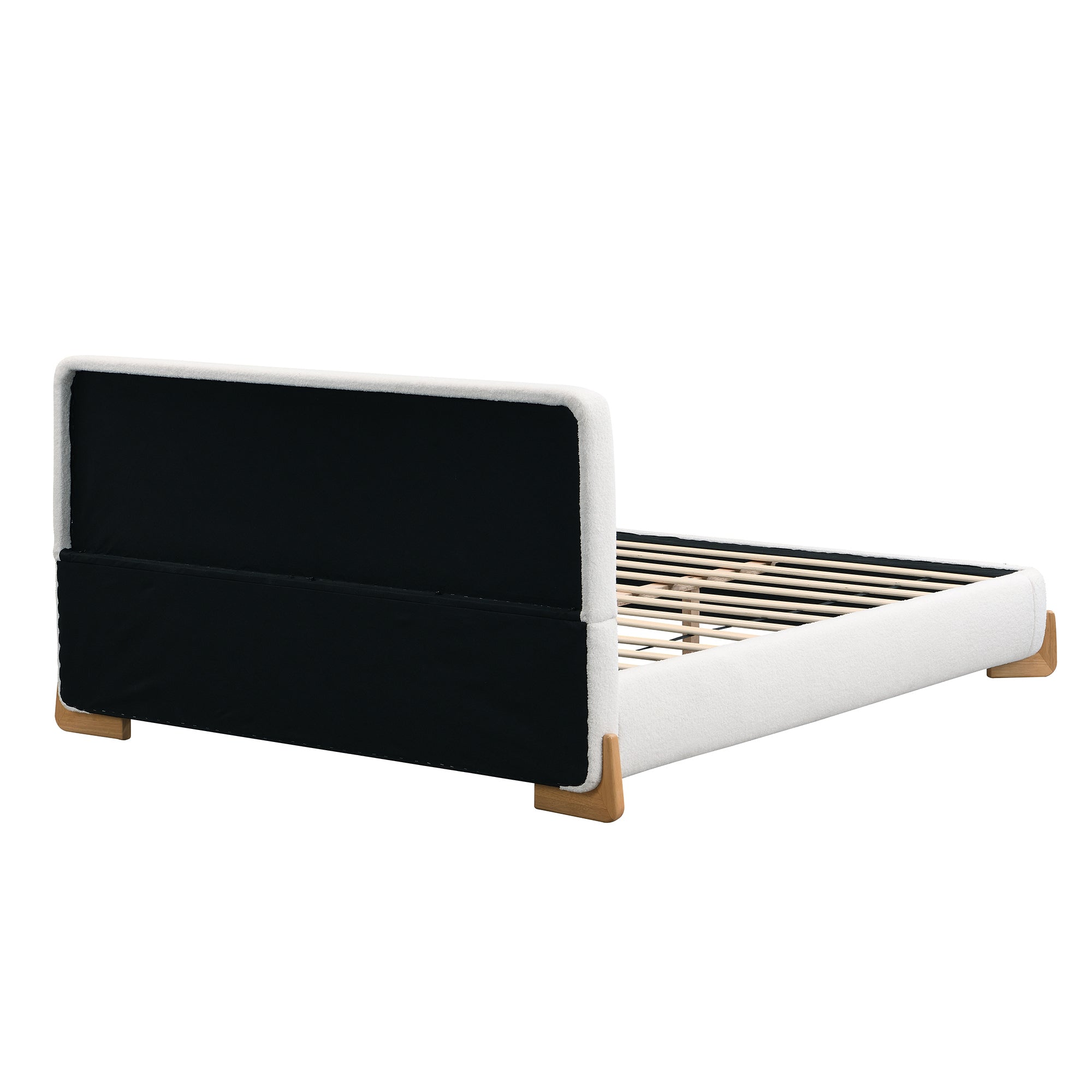 Elegant Boucle Upholstered Bed