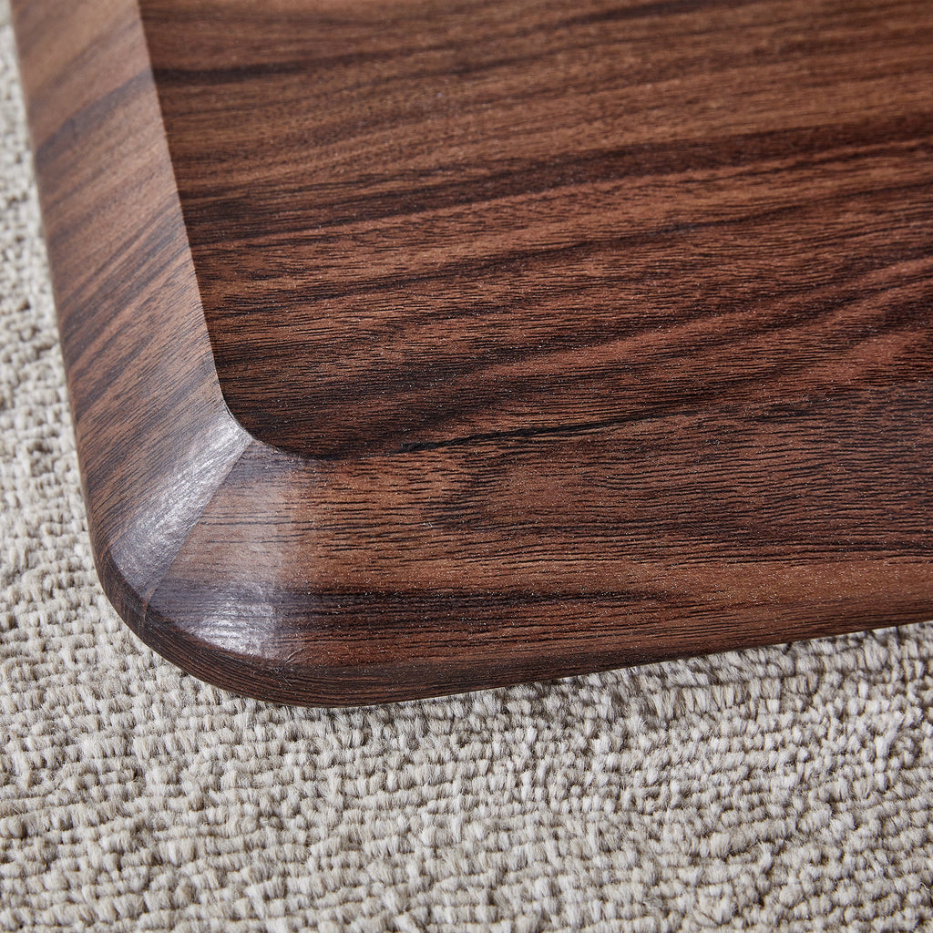 Modern Minimalist Walnut Dark Brown Rectangular Coffee Table