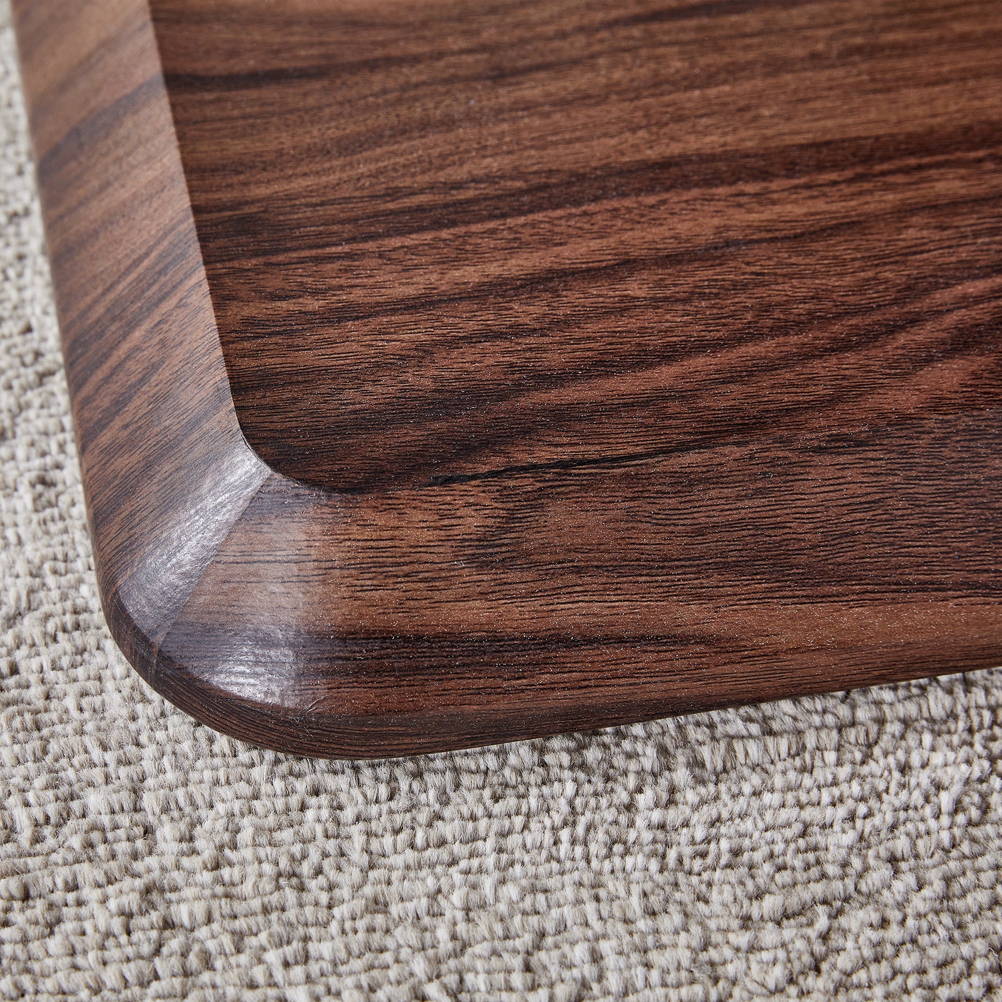Modern Minimalist Walnut Dark Brown Rectangular Coffee Table
