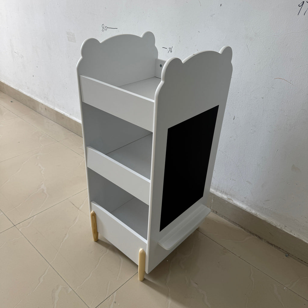 Kids Bookshelf with Chalkboard Side
