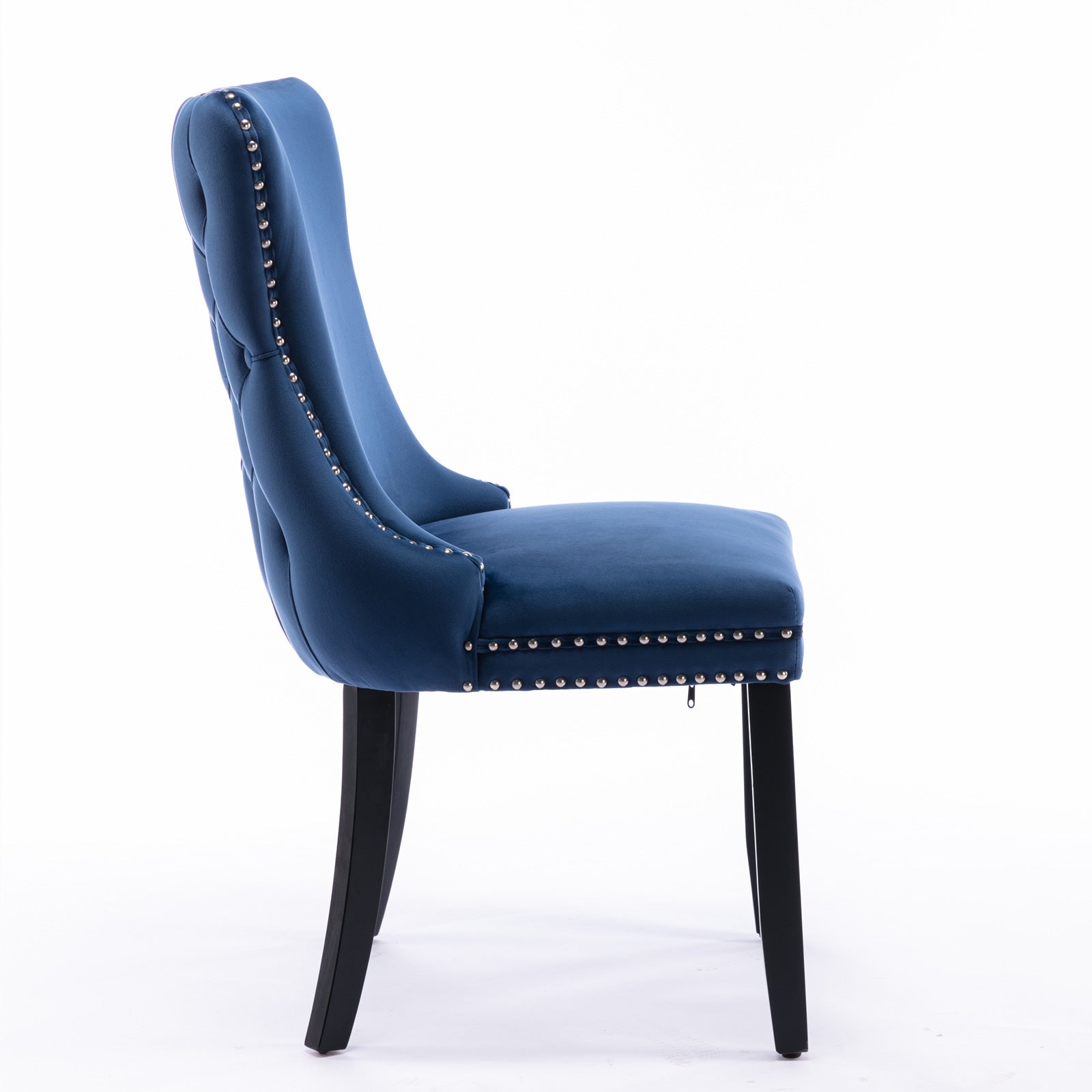 Modern Velvet Upholstered Wing-Back Dining Chairs (Set of 2)
