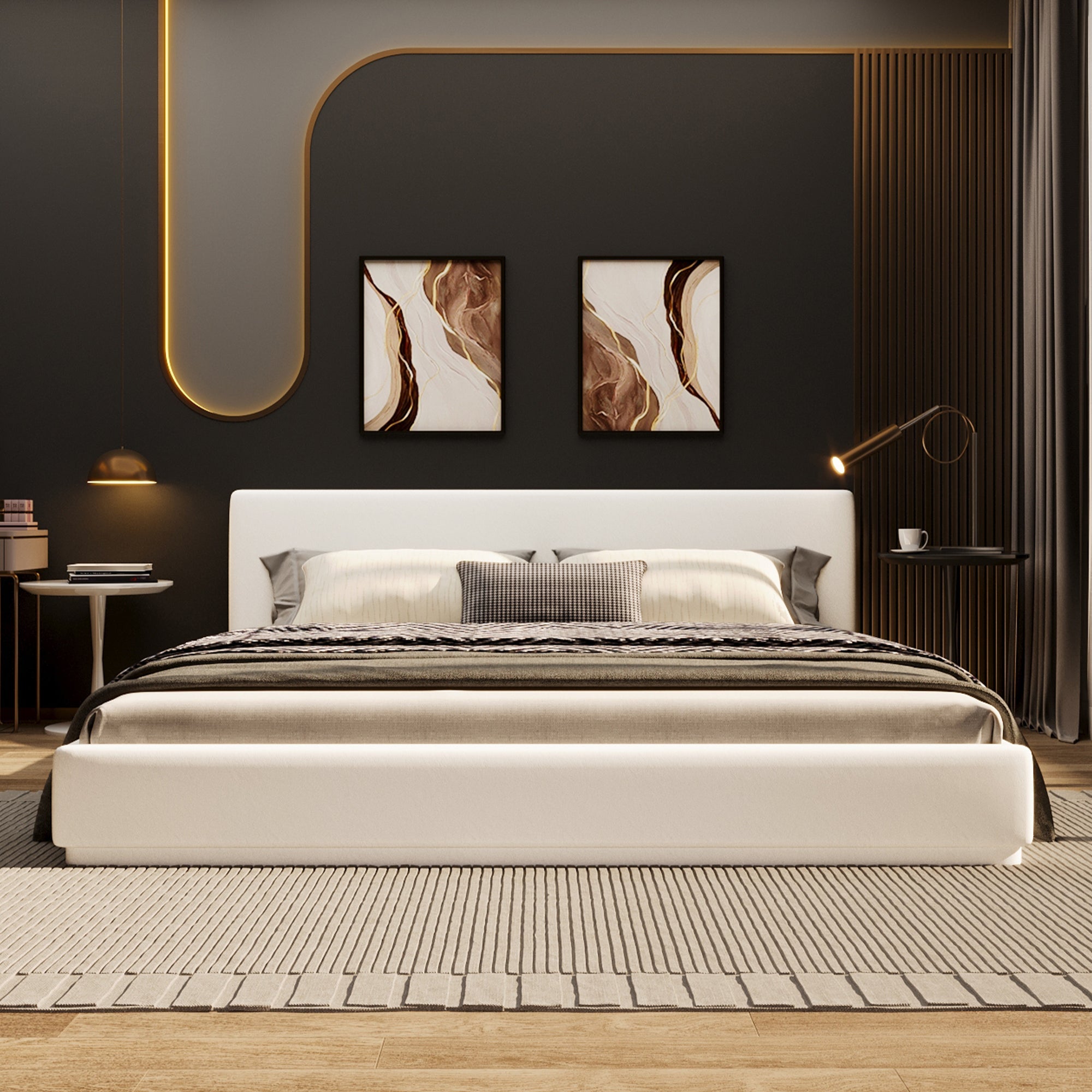 Luxurious and Cozy Upholstered Velvet Bed