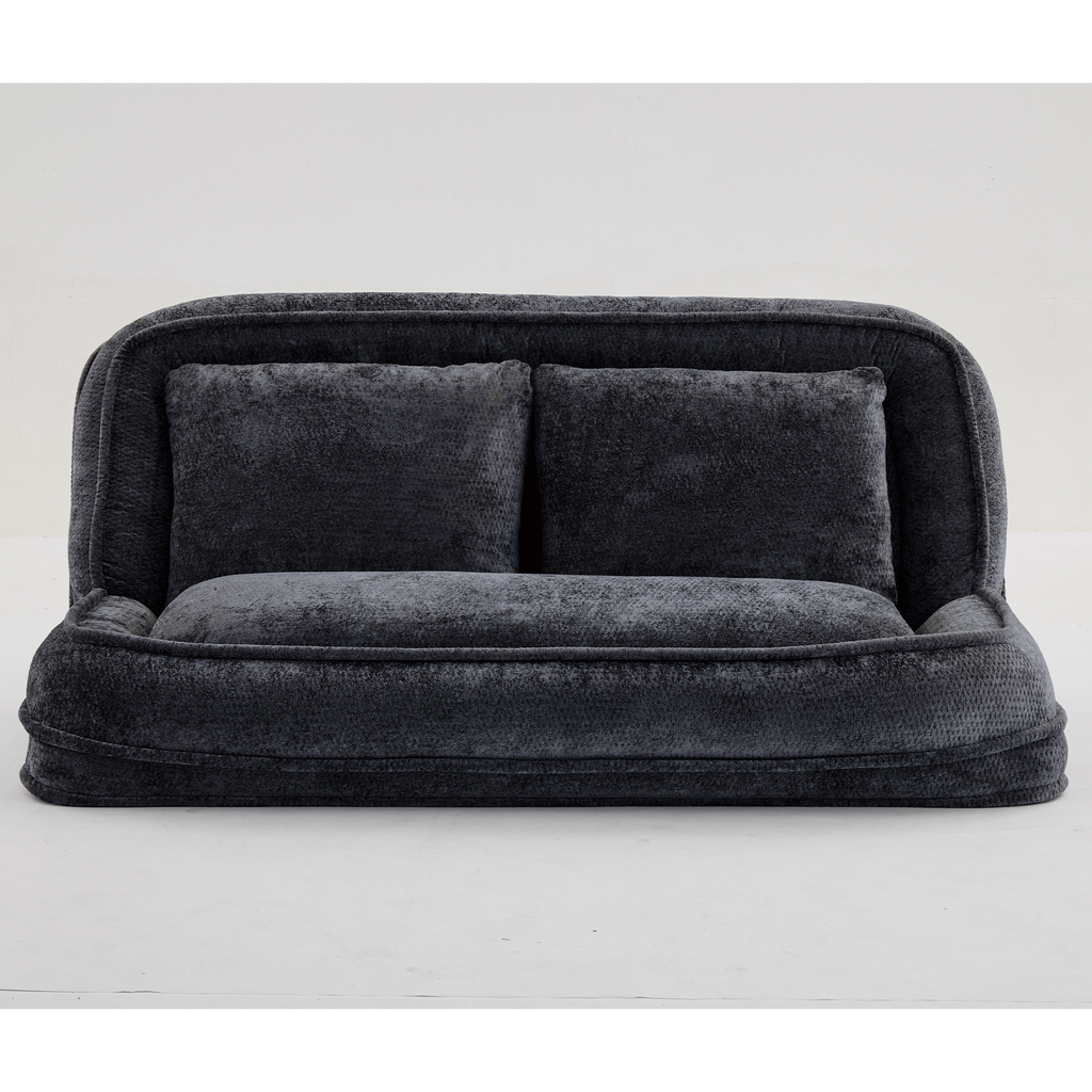 2-in-1 Extra Large Chenille Floor Couch Loveseat for Humans & Dogs