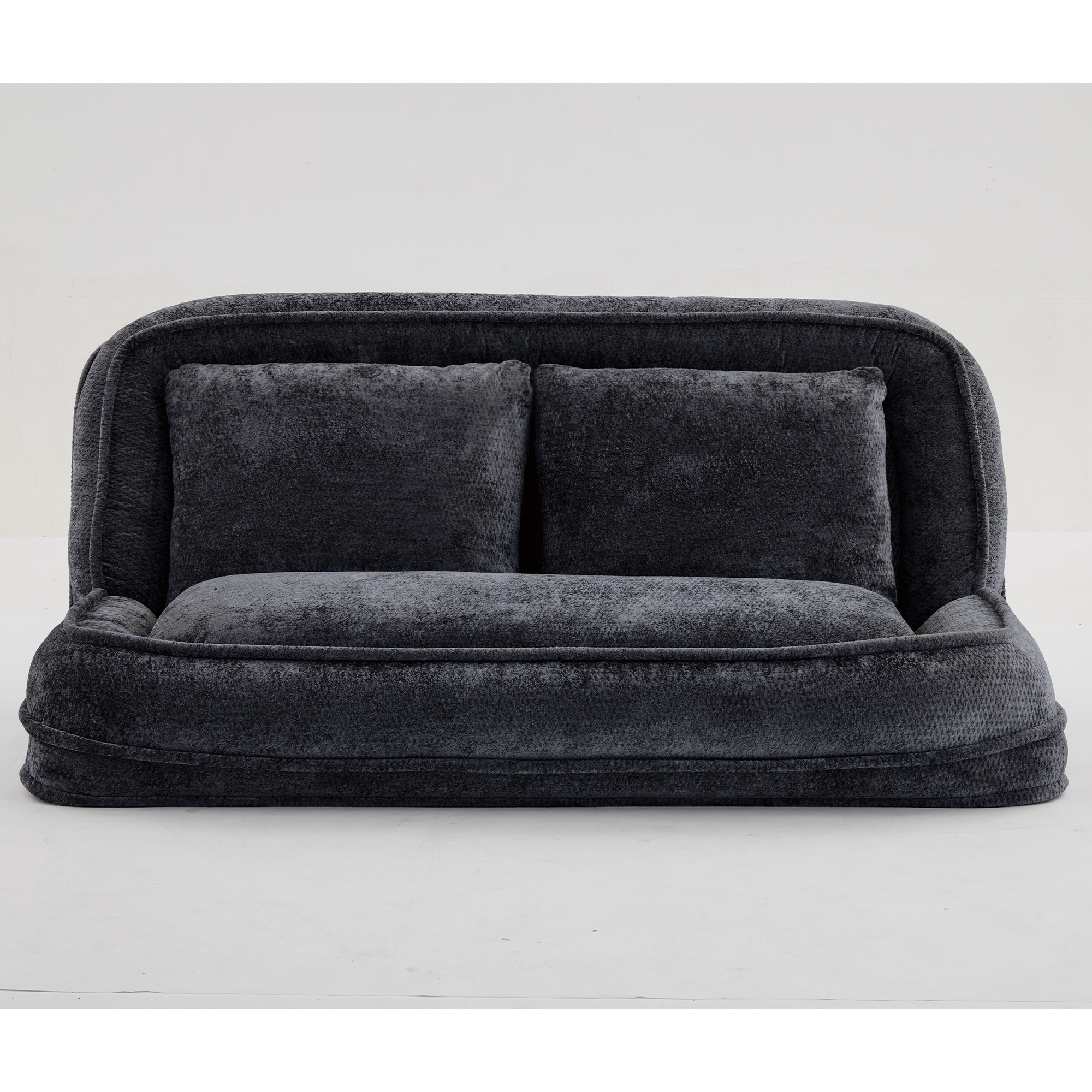 2-in-1 Extra Large Chenille Floor Couch Loveseat for Humans & Dogs