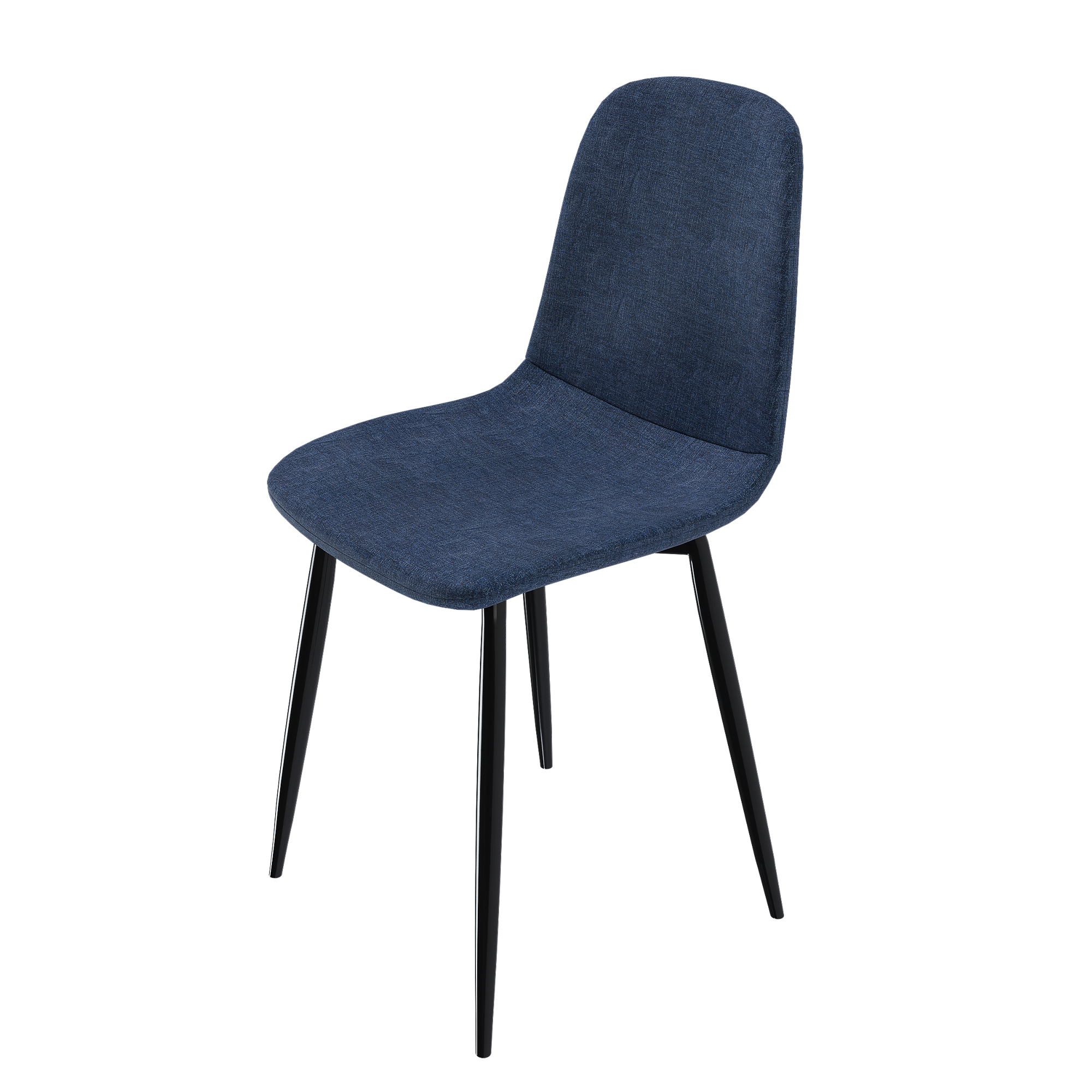 Modern Knit Fabric Dining Chairs with Iron Legs (Set of 4)