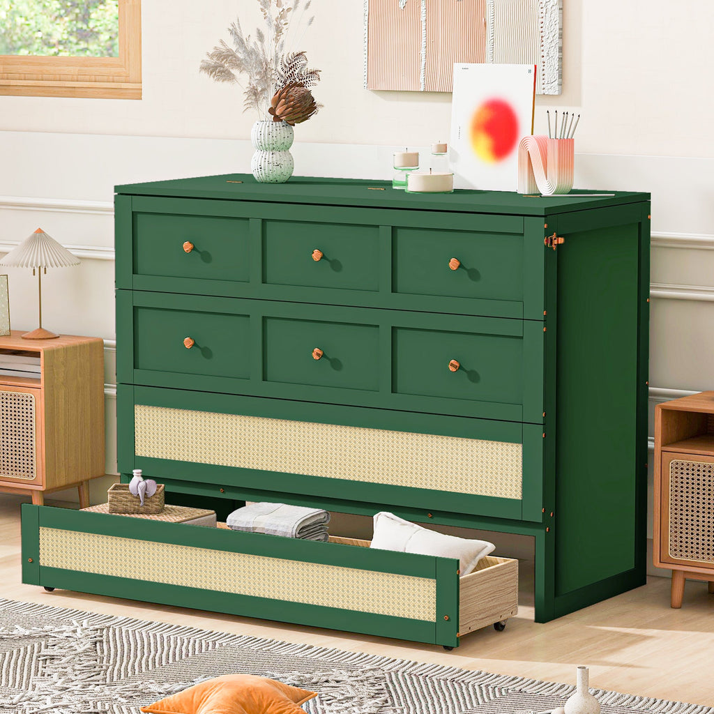 Full Size Murphy Bed with Large Drawers