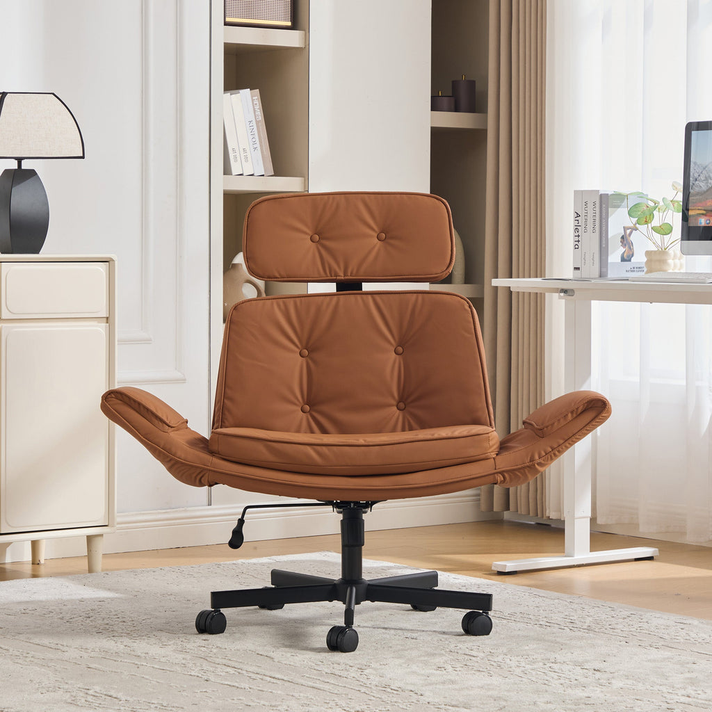 Pet Friendly Criss Cross Chair Swivel Task Office Chairs with Wide Seat