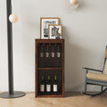 Brown Walnut Color Modular Wine Bar Cabinet