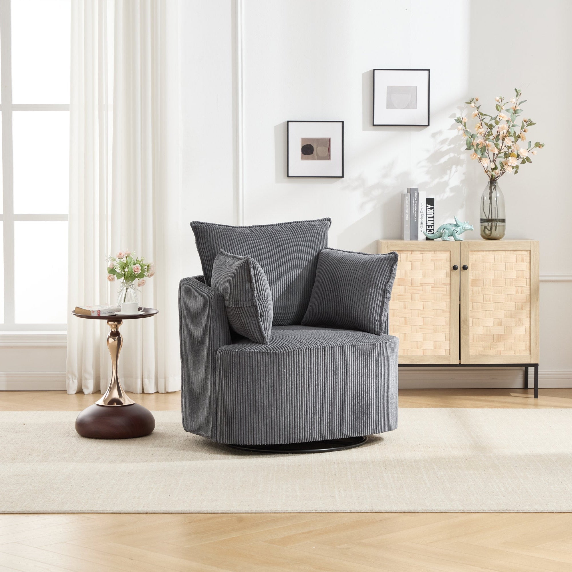 360° Smooth Swivel Living Chair