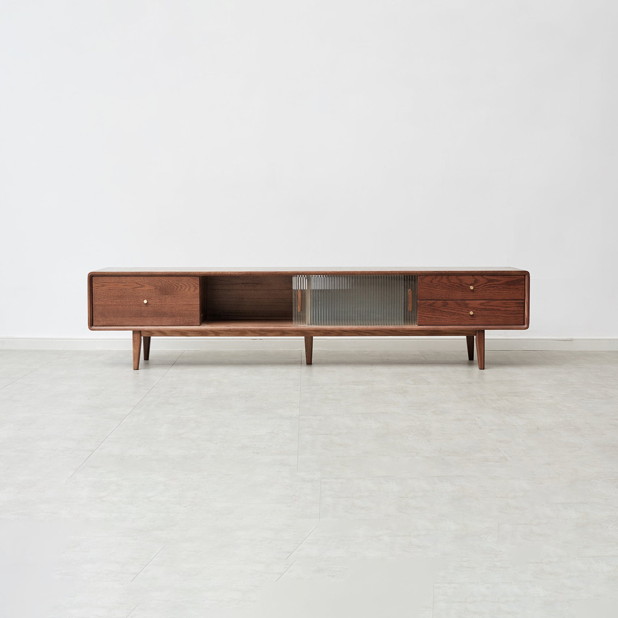 Walnut Color A Grade Oak TV Cabinet
