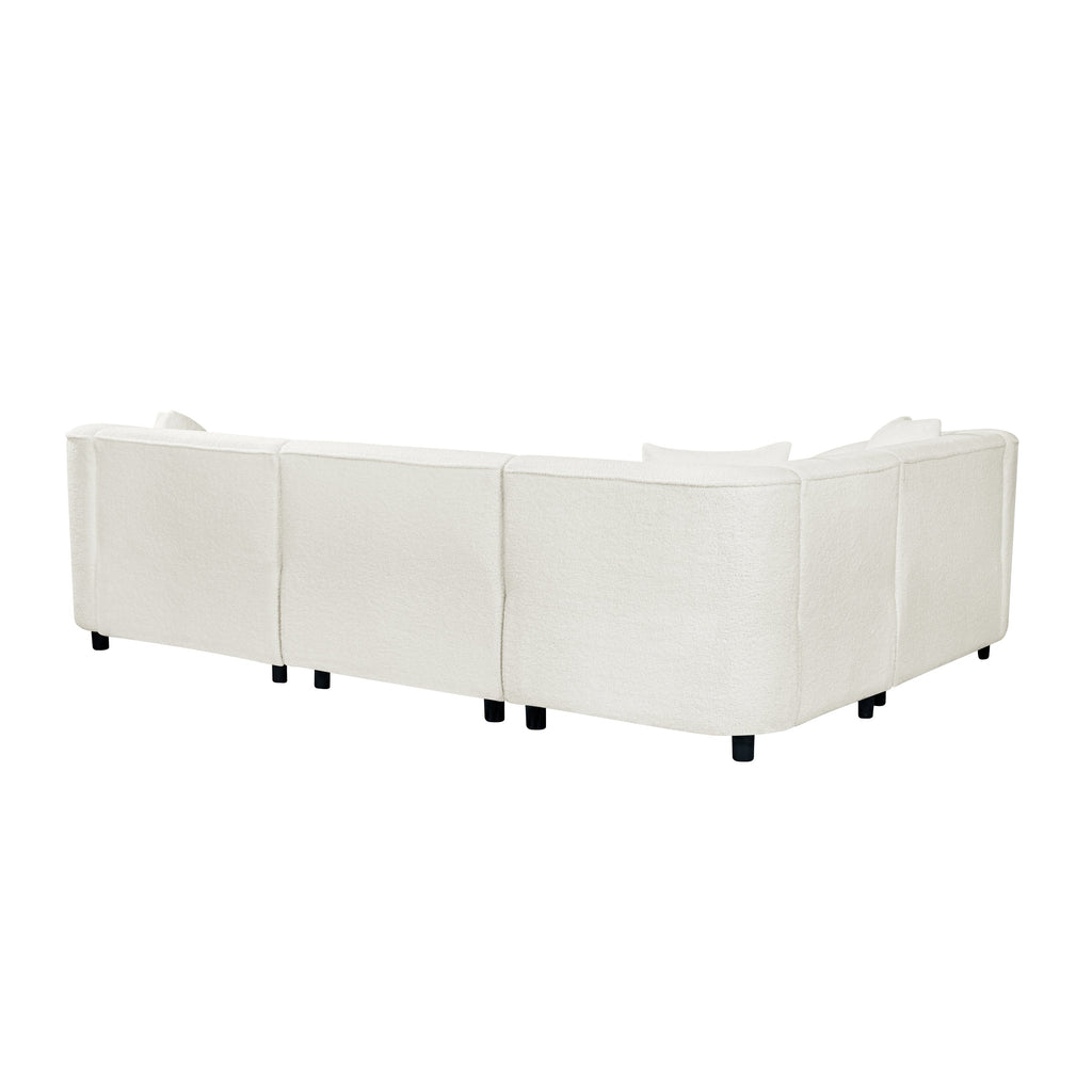 104' L-Shaped Curved Contemporary Sectional Sofa
