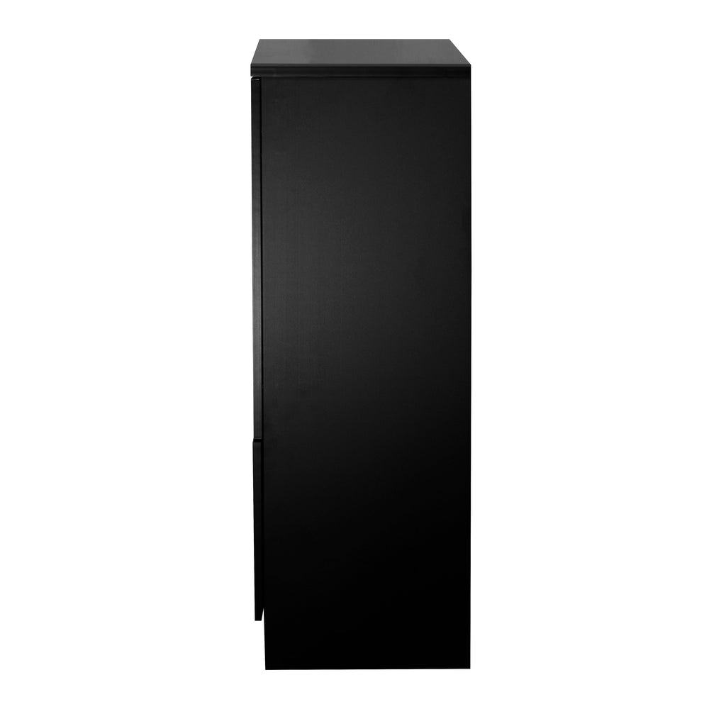 Modern MDF Painted Cabinet with Glass Doors and Drawer