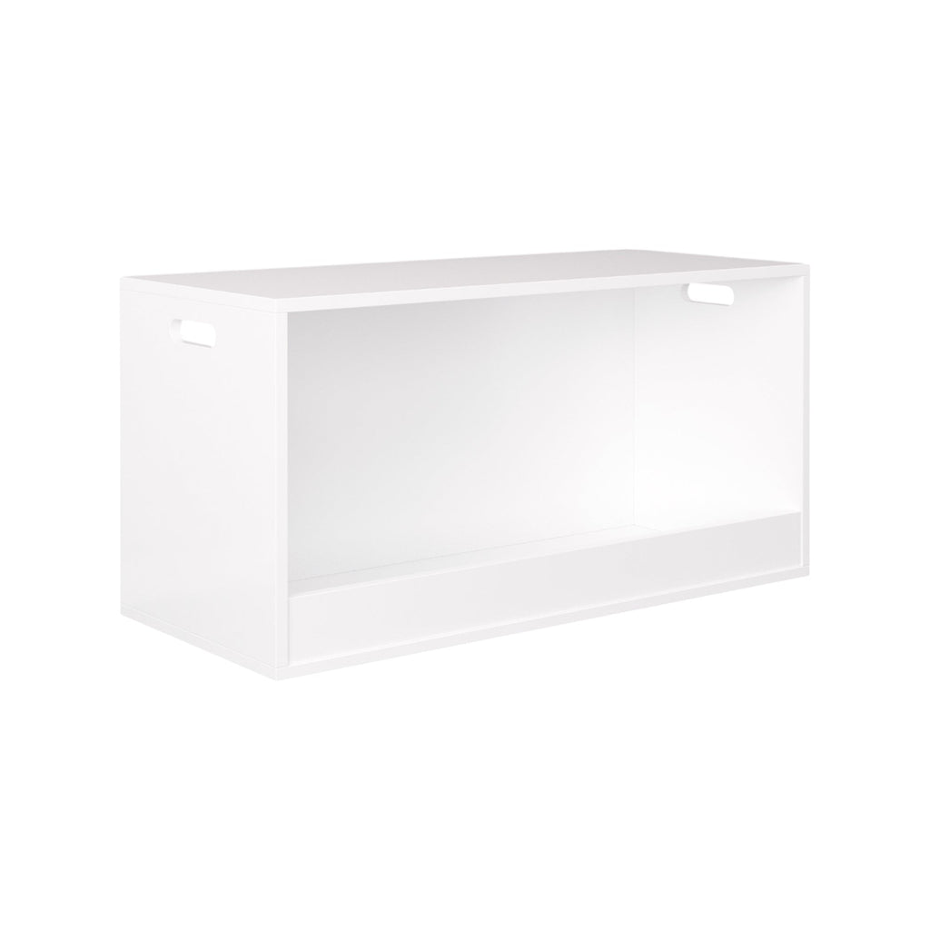 White Wooden Open Toy Storage Box for Kids