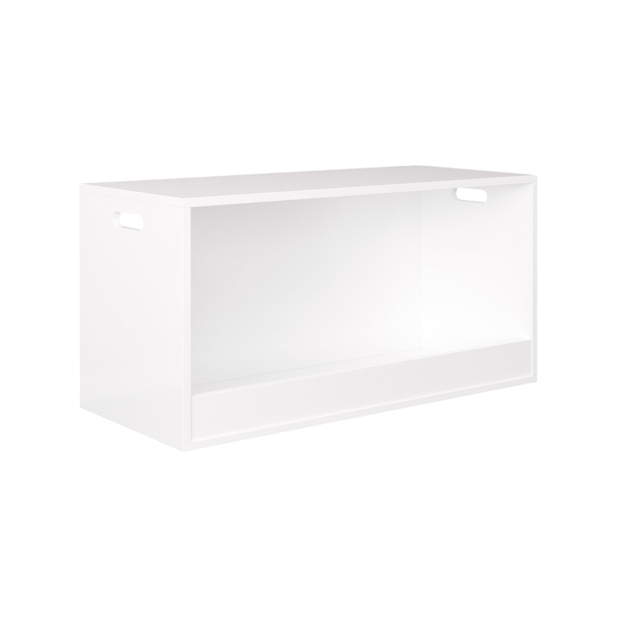 White Wooden Open Toy Storage Box for Kids