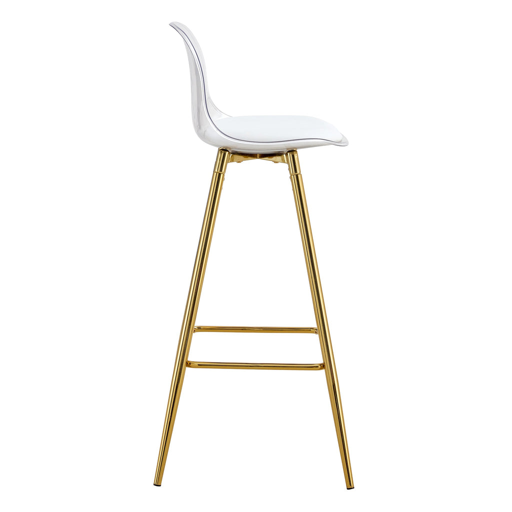 Stylish Upholstered Bar Chairs with Metal Legs