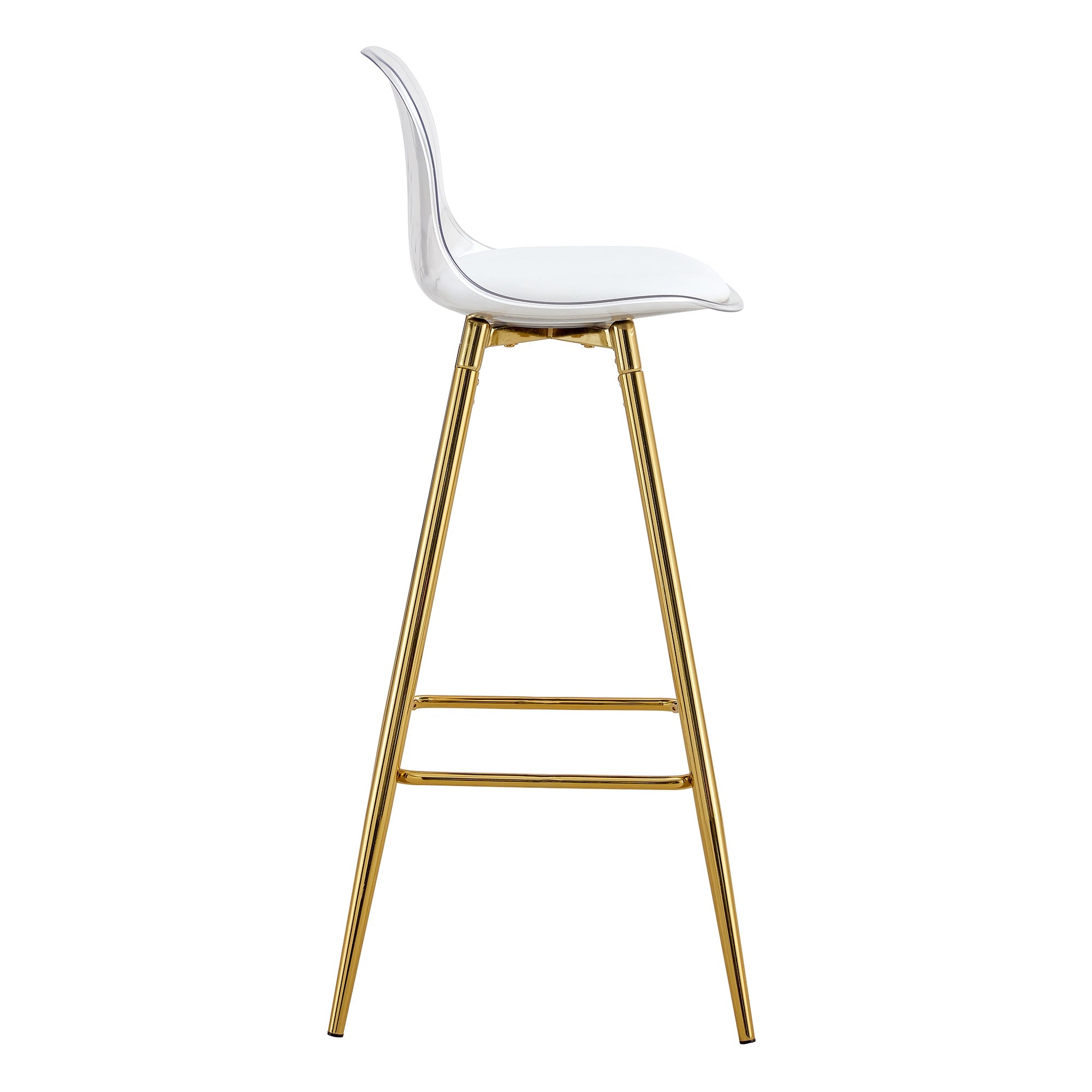 Stylish Upholstered Bar Chairs with Metal Legs