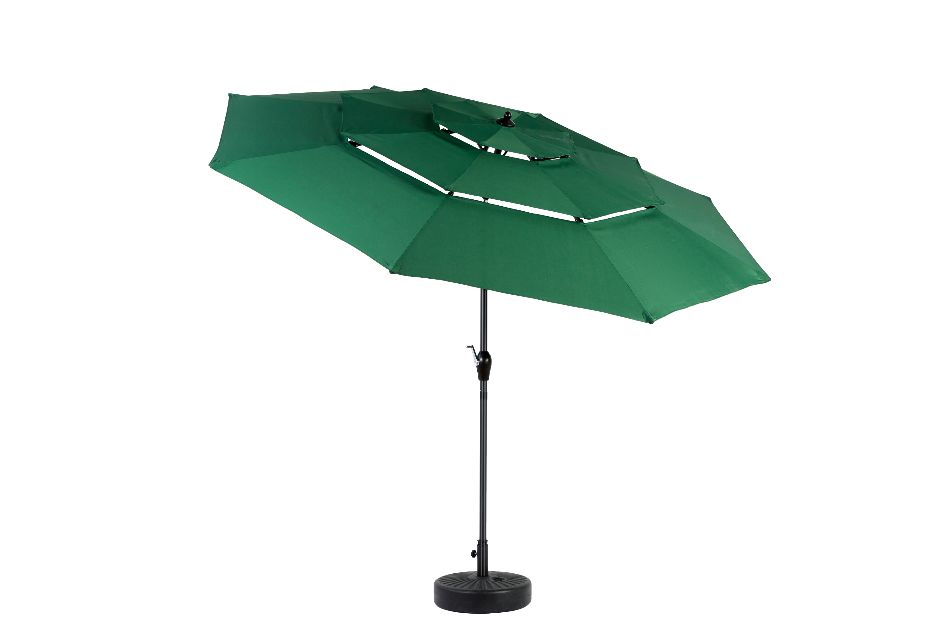 10ft 3-Tier Aluminium Patio Umbrella with Auto-Tilt (No Base)