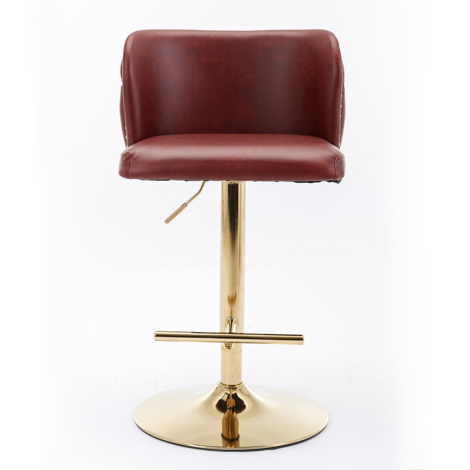 Modern PU Upholstered Bar Stools（Set of 2）