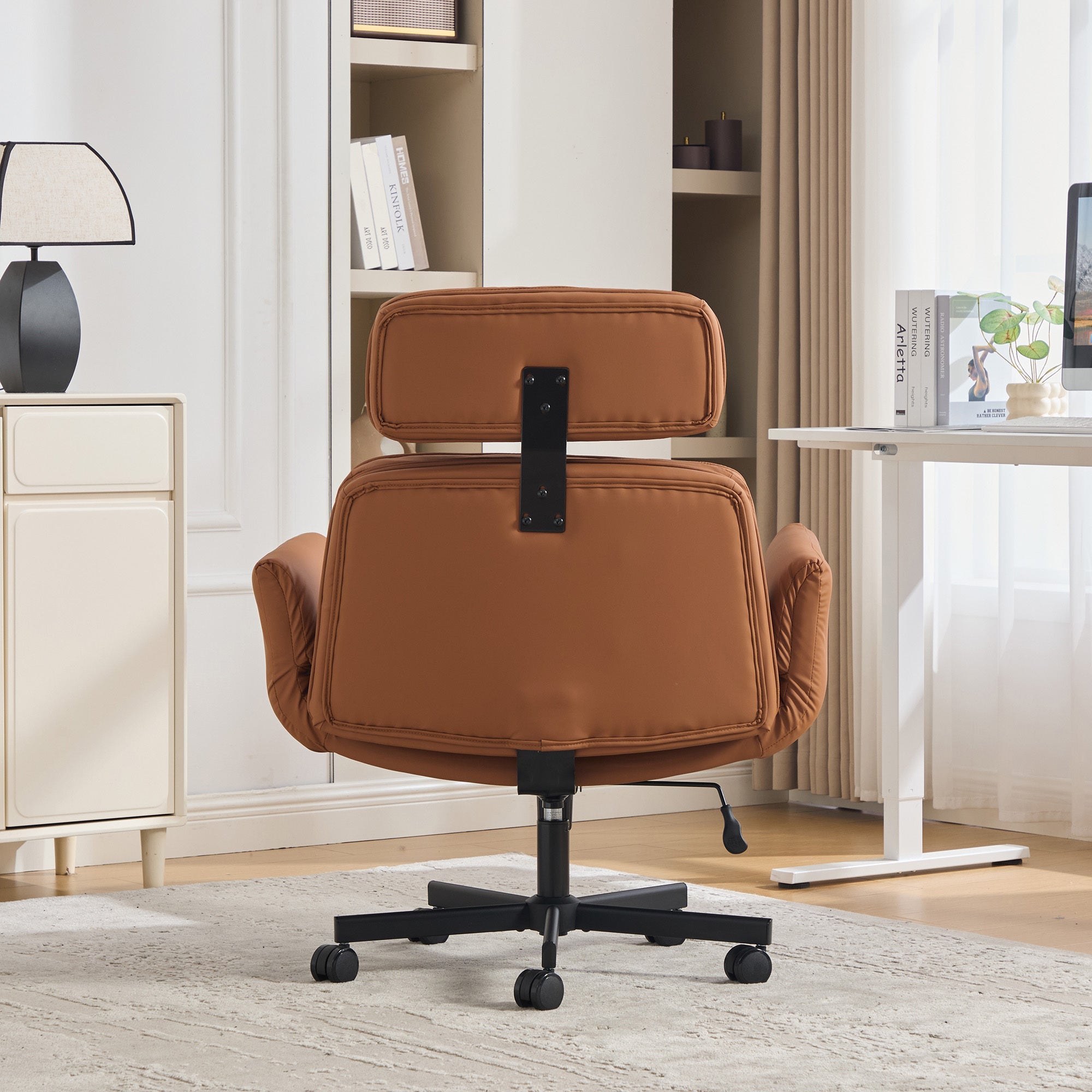 Pet Friendly Criss Cross Chair Swivel Task Office Chairs with Wide Seat