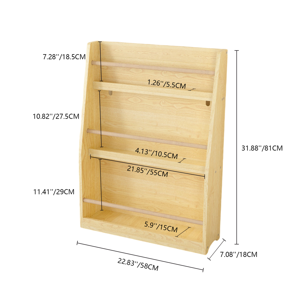 3 Tier Montessori Kids Book Display Rack