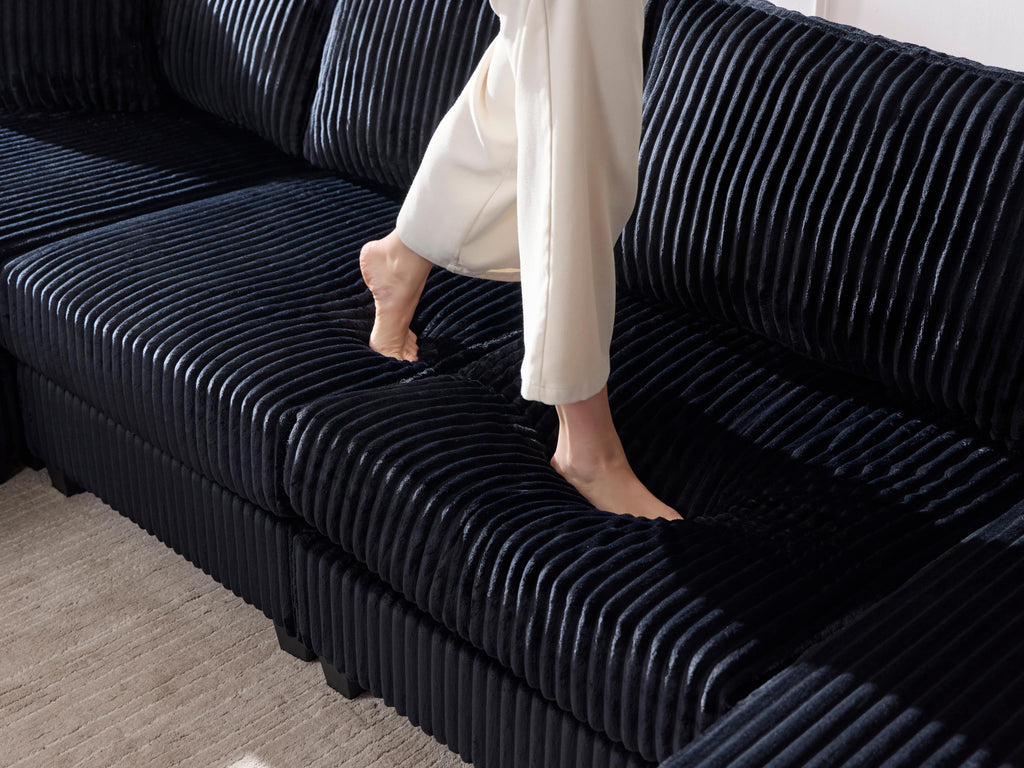 Convertible Sleeper Sectional Sofa with Storage