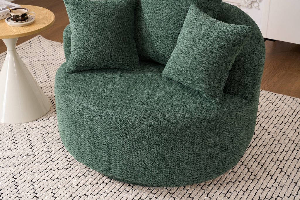 360° Swivel Round Upholstered Sofa Chair