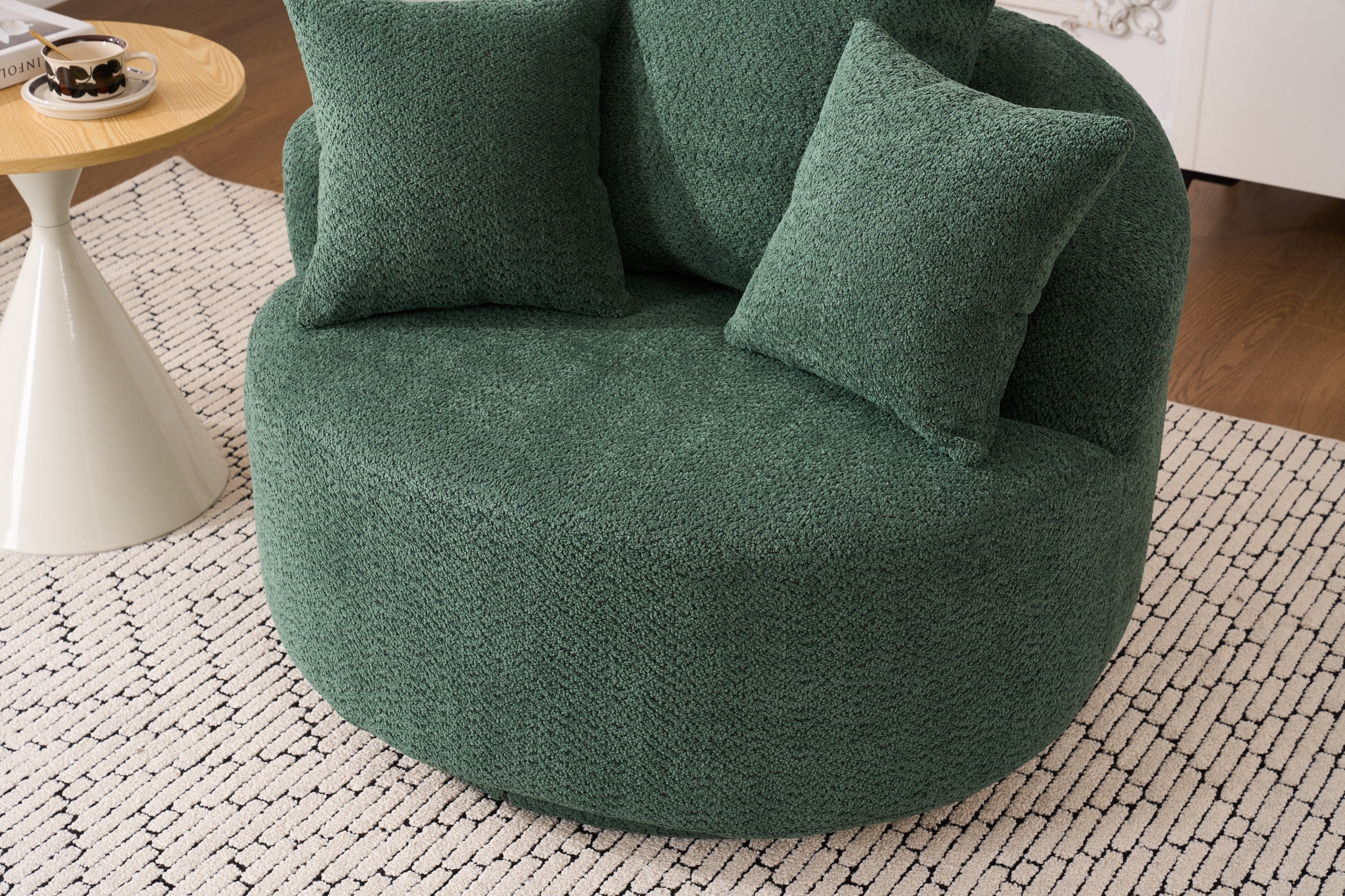 360° Swivel Round Upholstered Sofa Chair