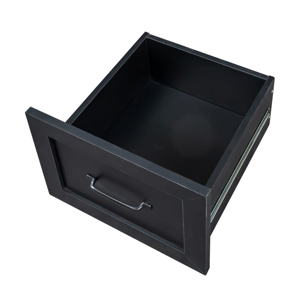 Space-Saving Home Office Computer Workstation with Storage Shelves