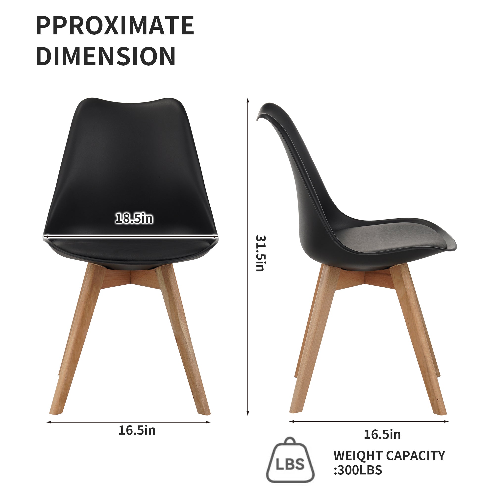 Medieval Modern Style Dining Chairs (Set of Four)